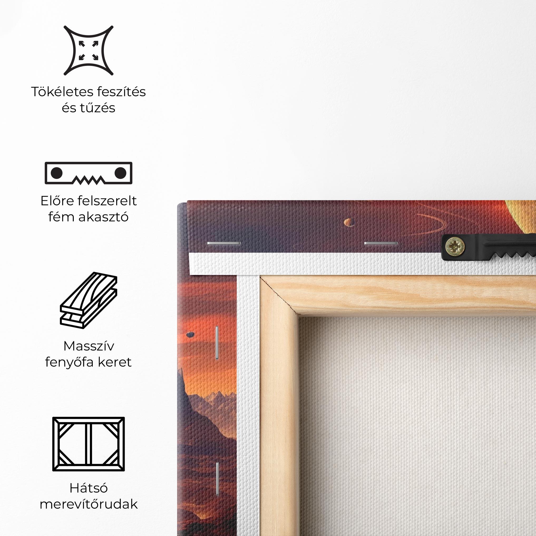 Vászonkép Fiery Orange Sunset mockup 5