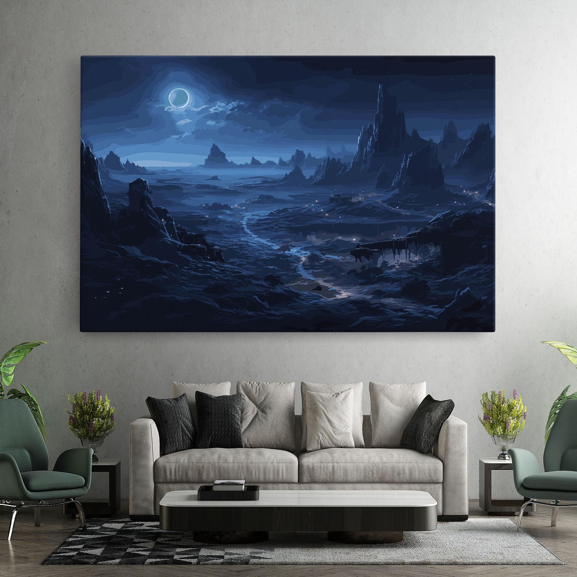 Vászonkép Blue Art World mockup 7