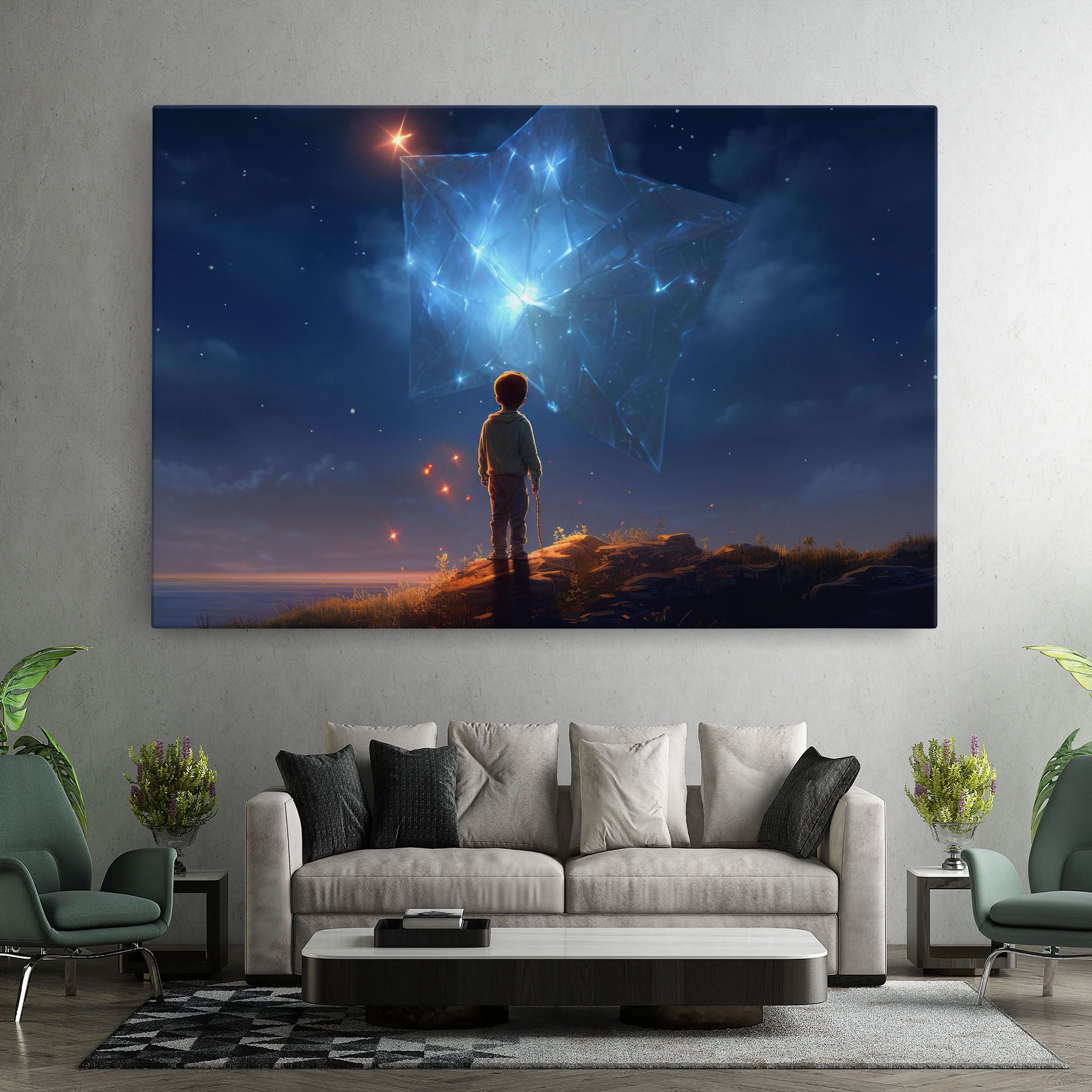 Blue Star Floating mockup 7