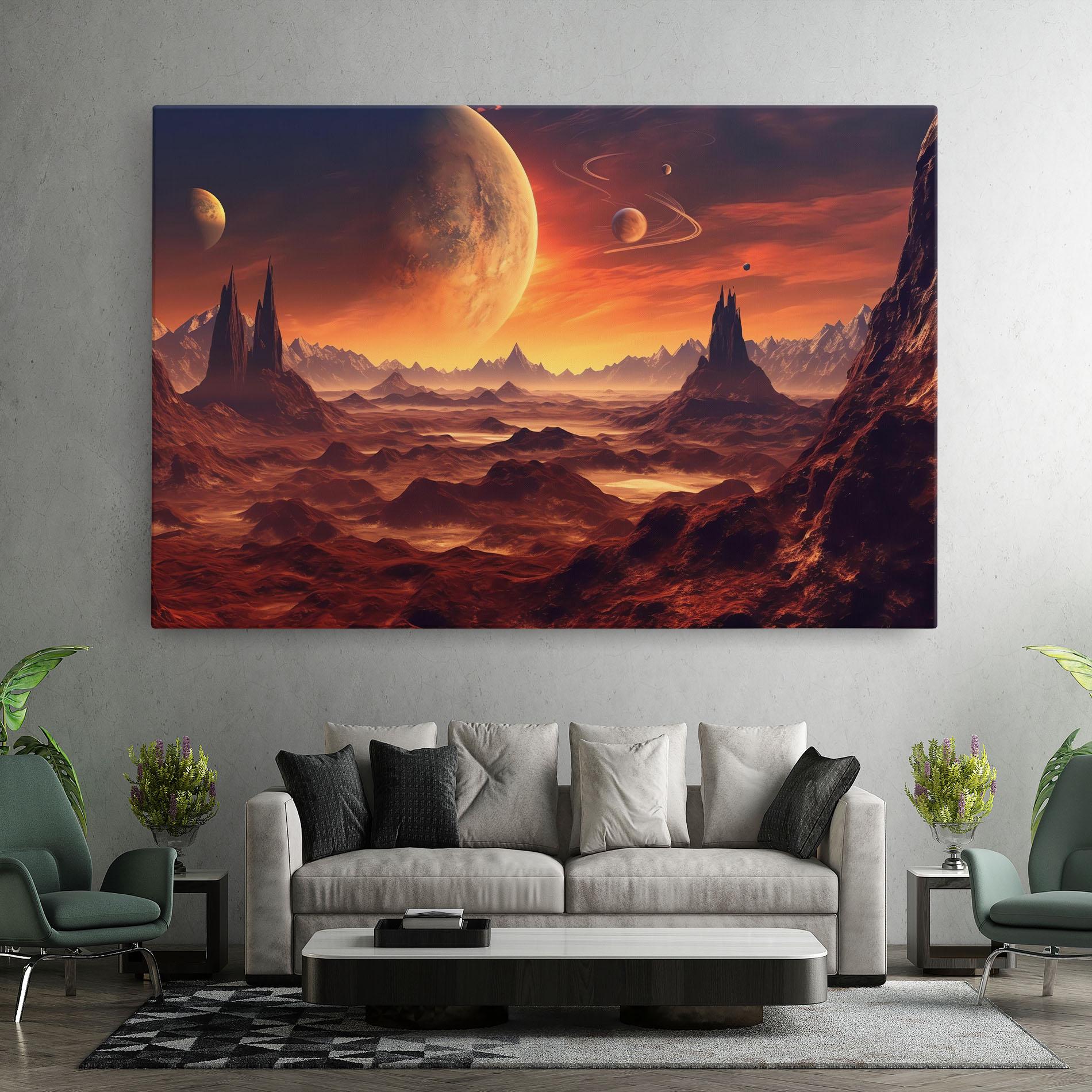 Vászonkép Fiery Orange Sunset mockup 7