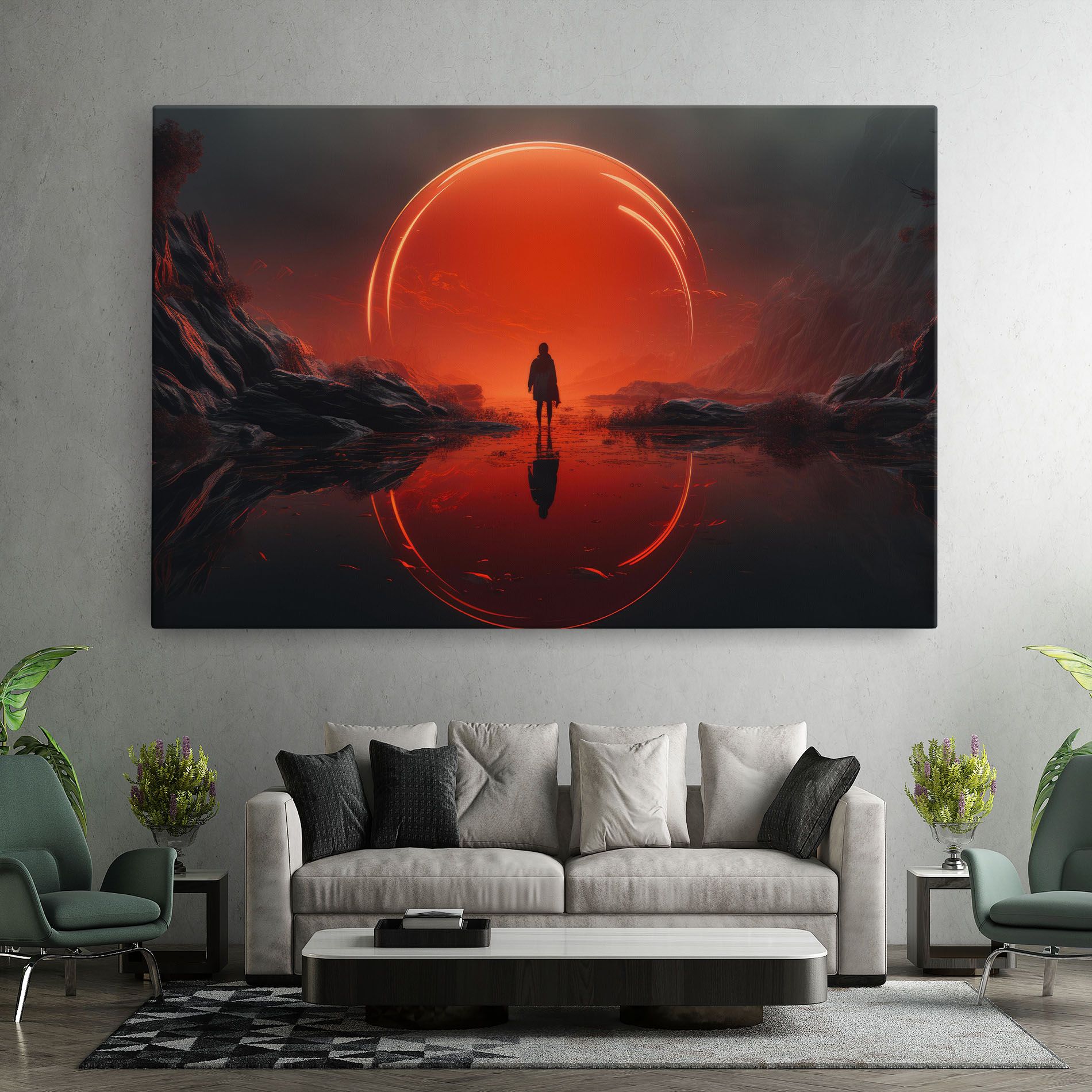 Man Orange Orb mockup 7
