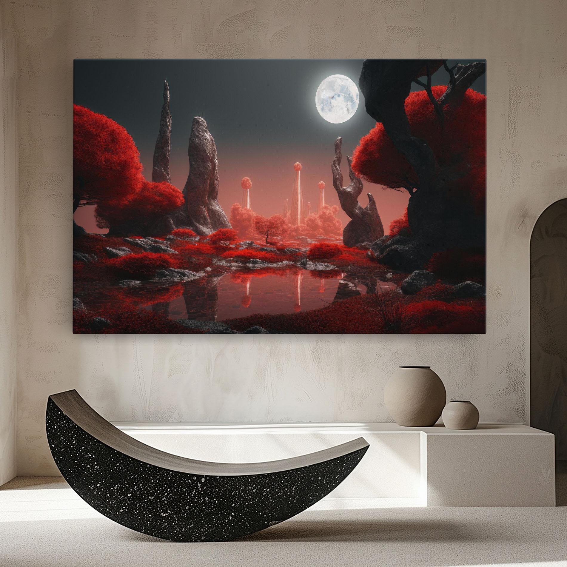 Vászonkép Red Alien Trees mockup 8