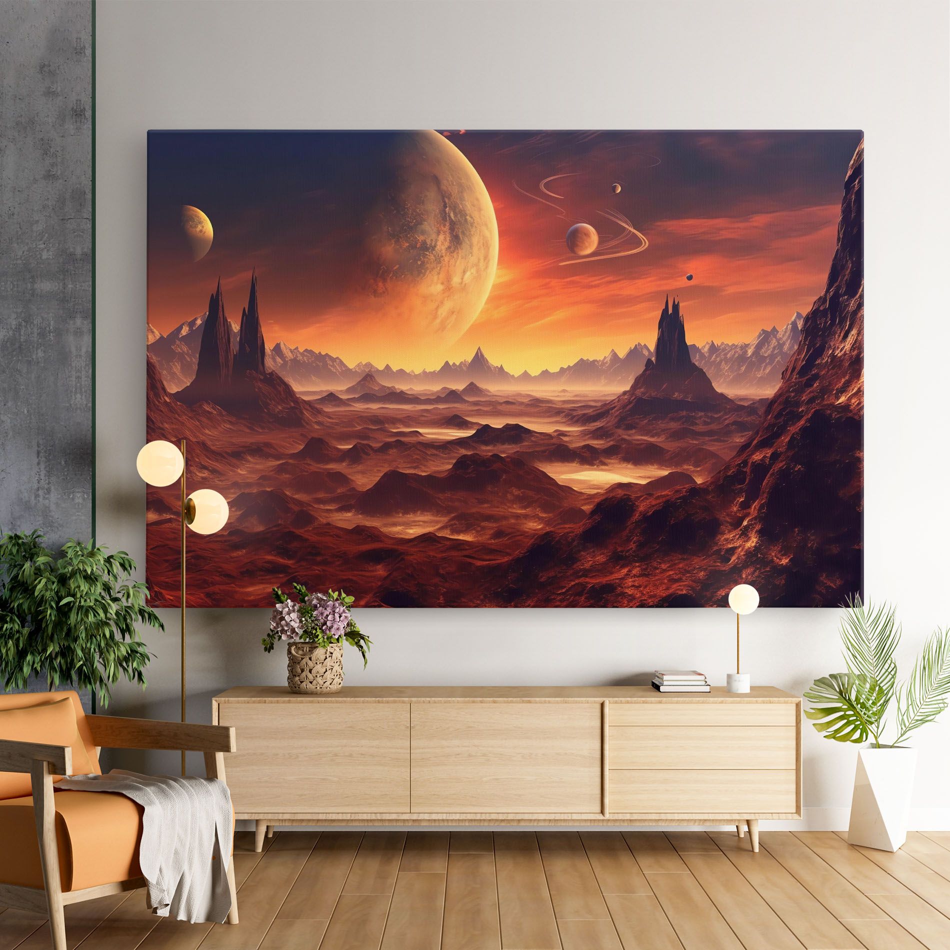Fiery Orange Sunset mockup 9