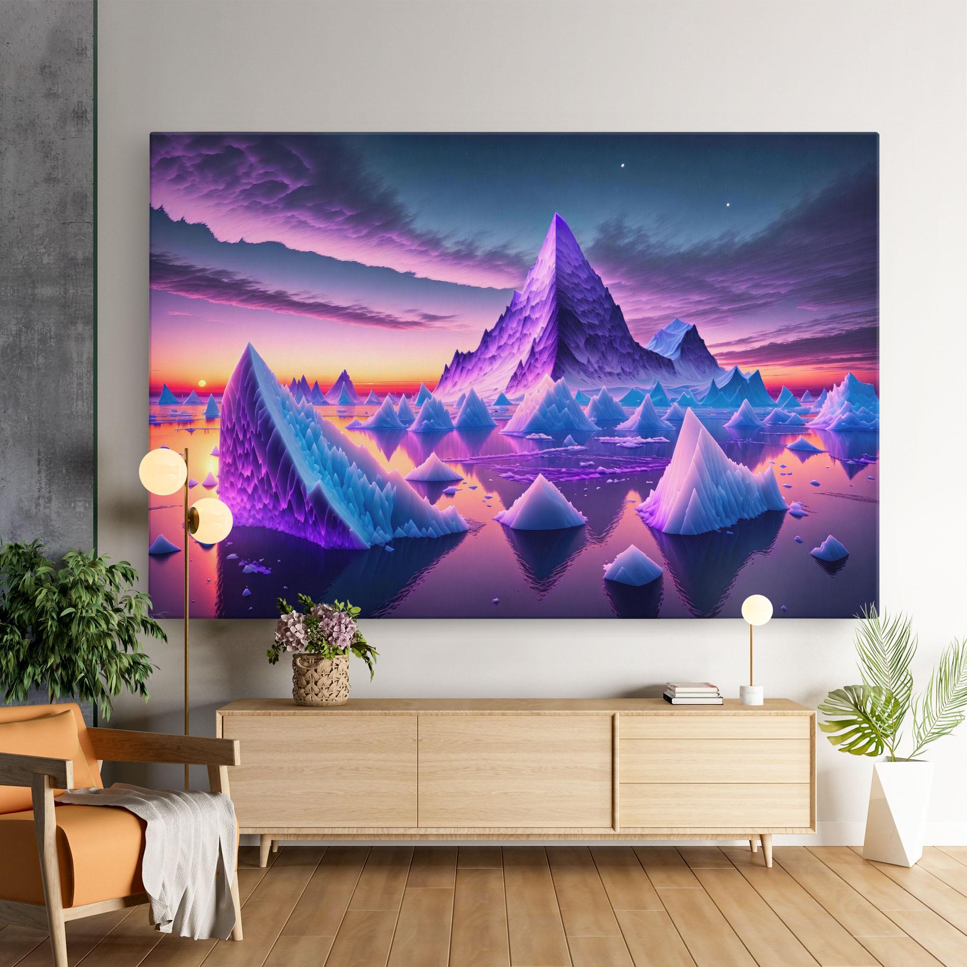 Vászonkép Floating Iceberg mockup 9