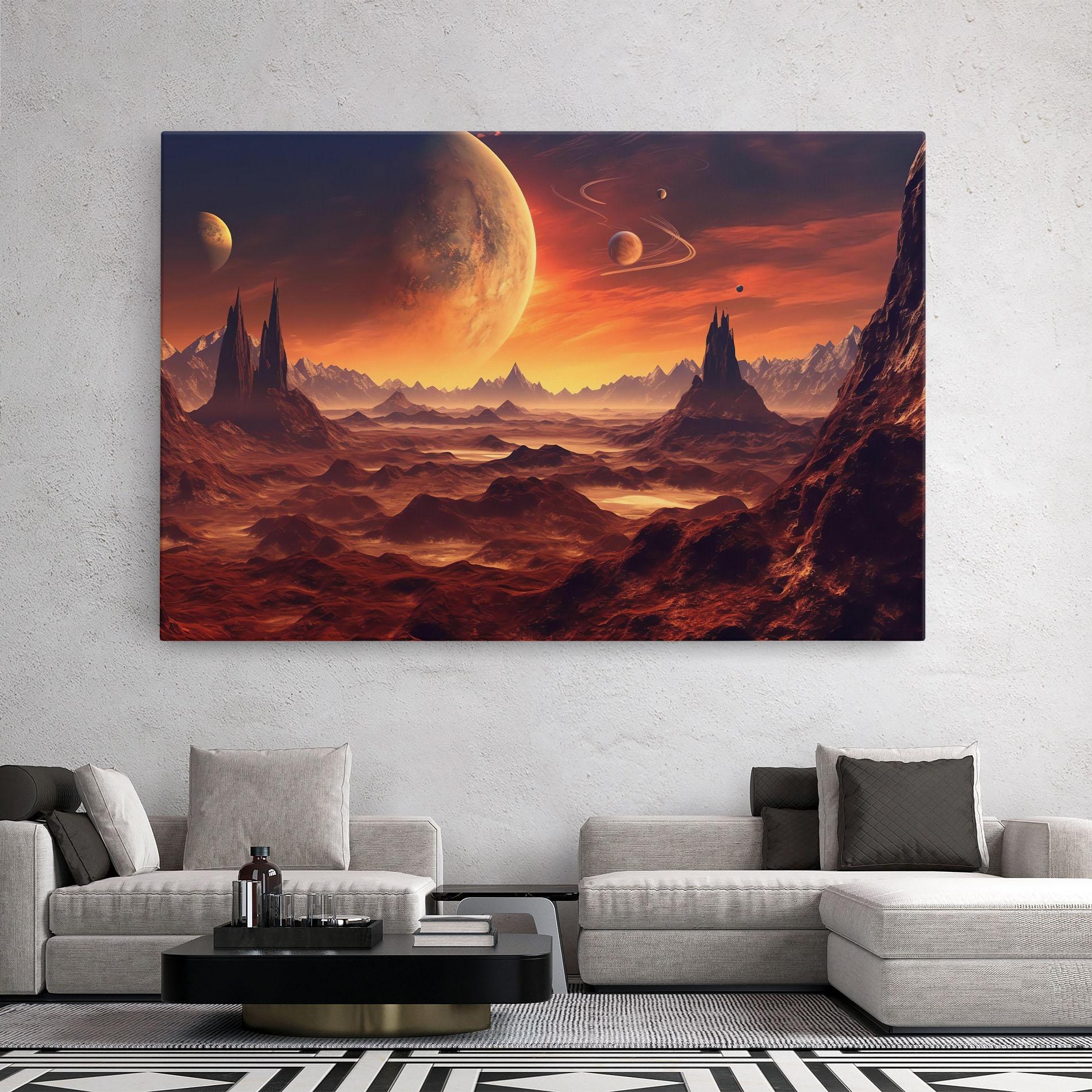 Vászonkép Fiery Orange Sunset mockup 2