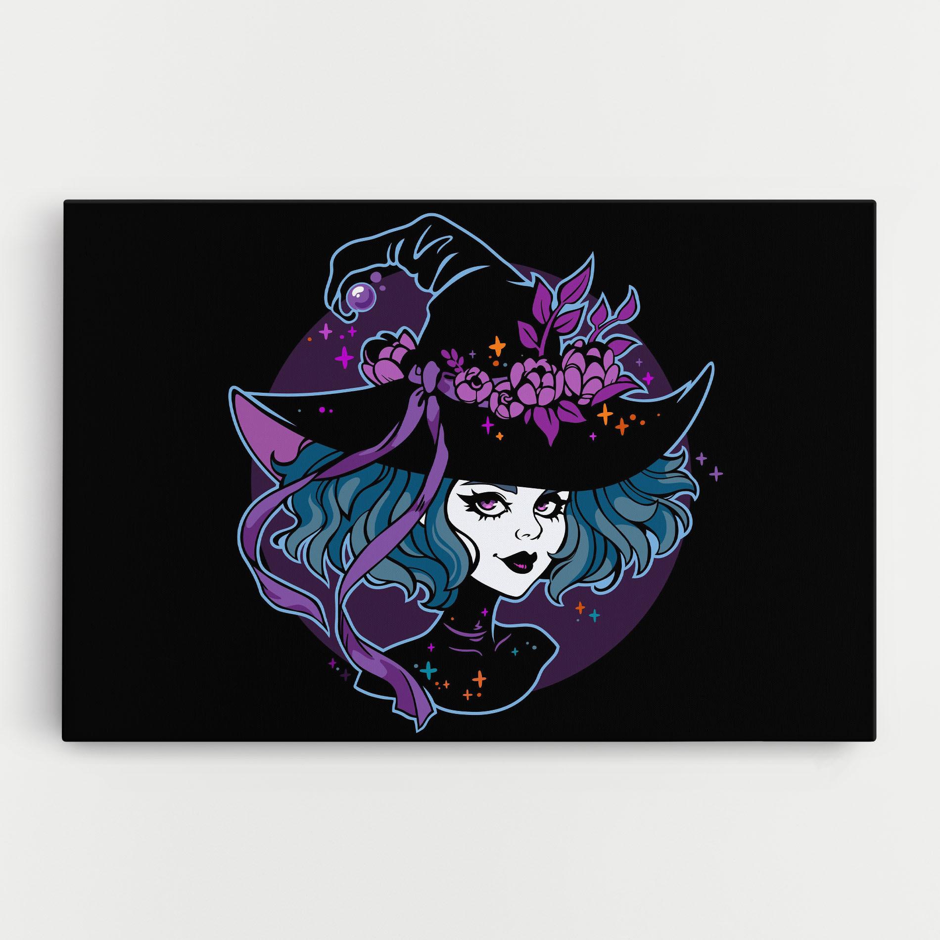 Vászonkép Cute Purple Witch mockup 0