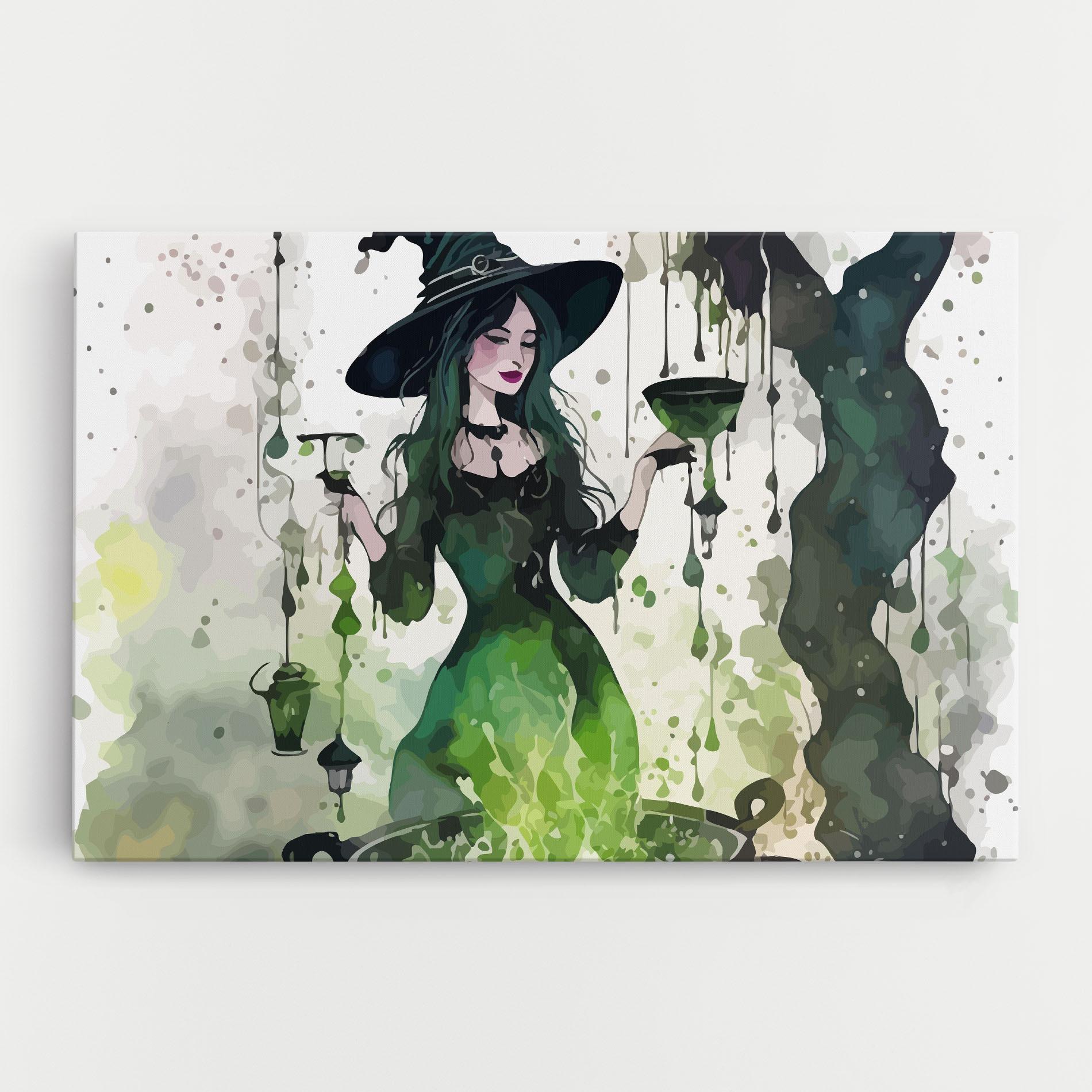 Vászonkép Green Light Witch mockup 0