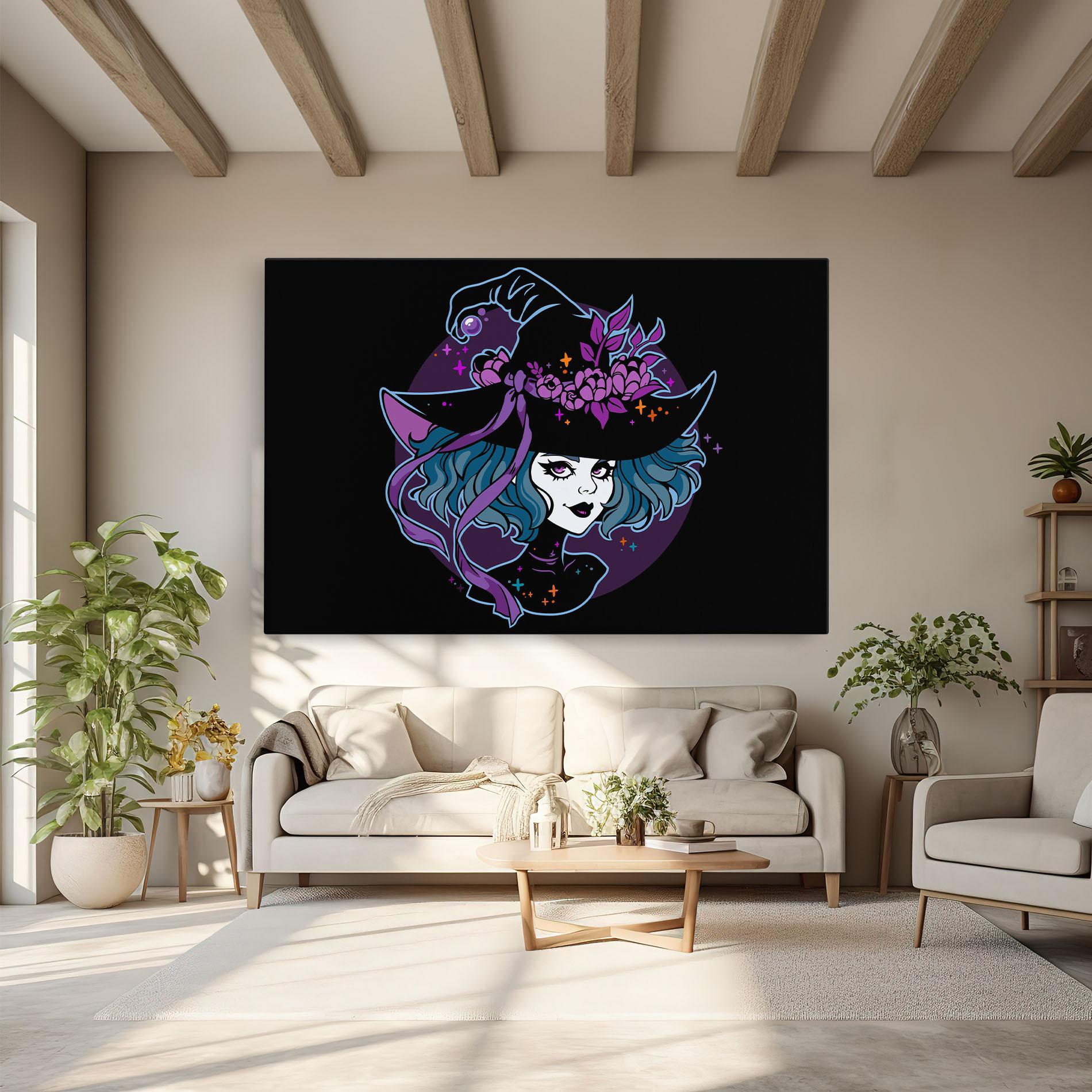 Vászonkép Cute Purple Witch mockup 6