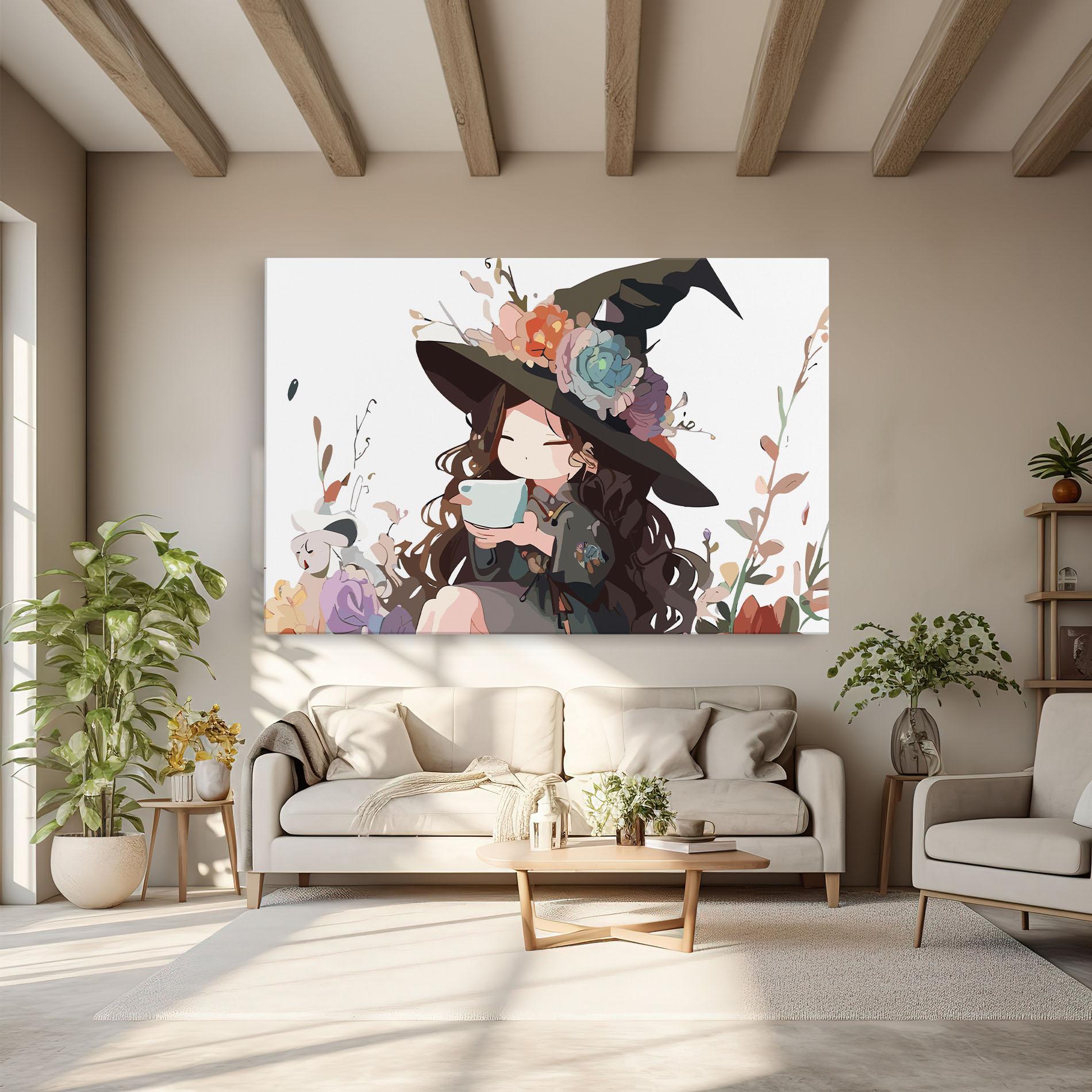 Vászonkép Cute Witch mockup 6