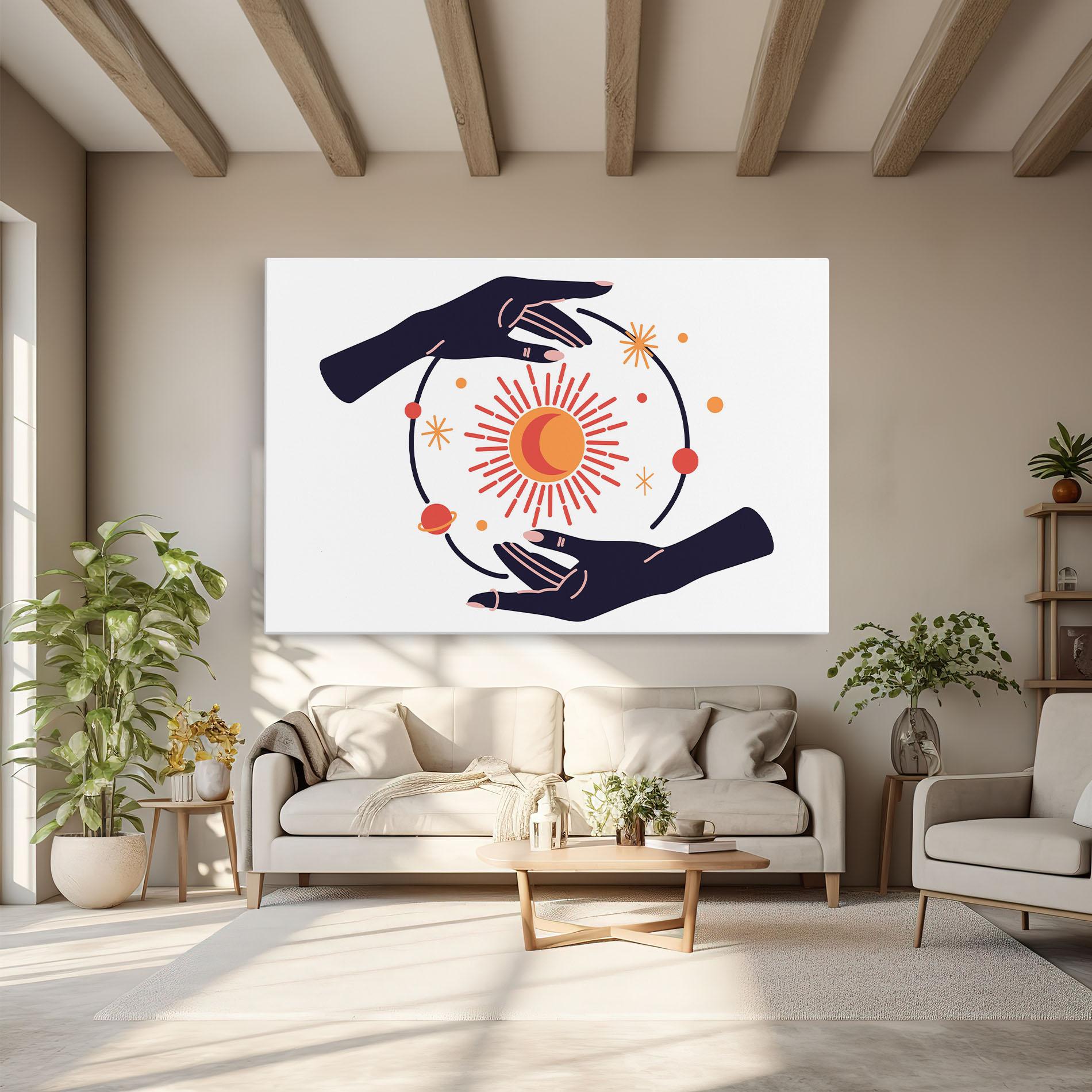 Vászonkép Purple Magic Hands mockup 6