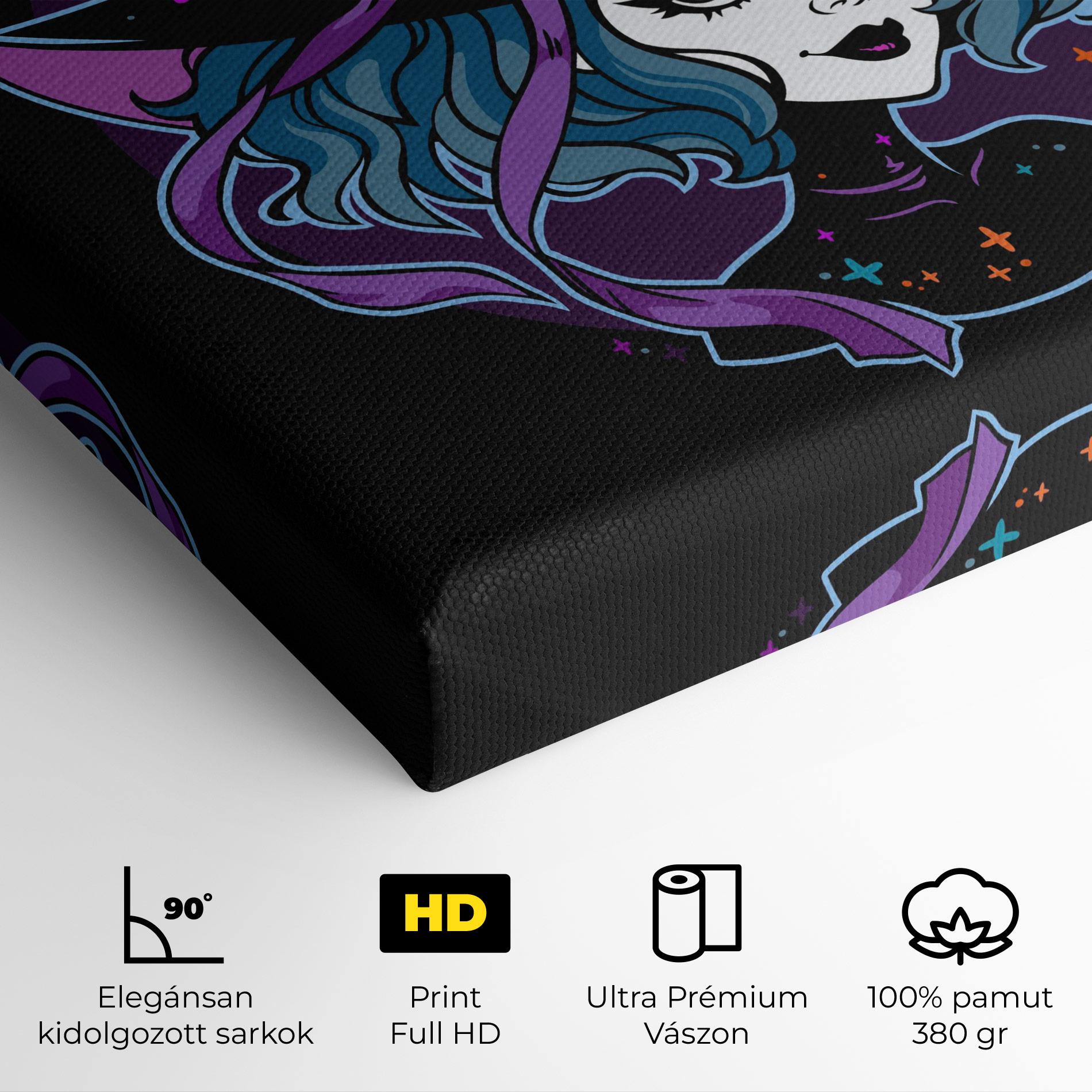 Vászonkép Cute Purple Witch mockup 4