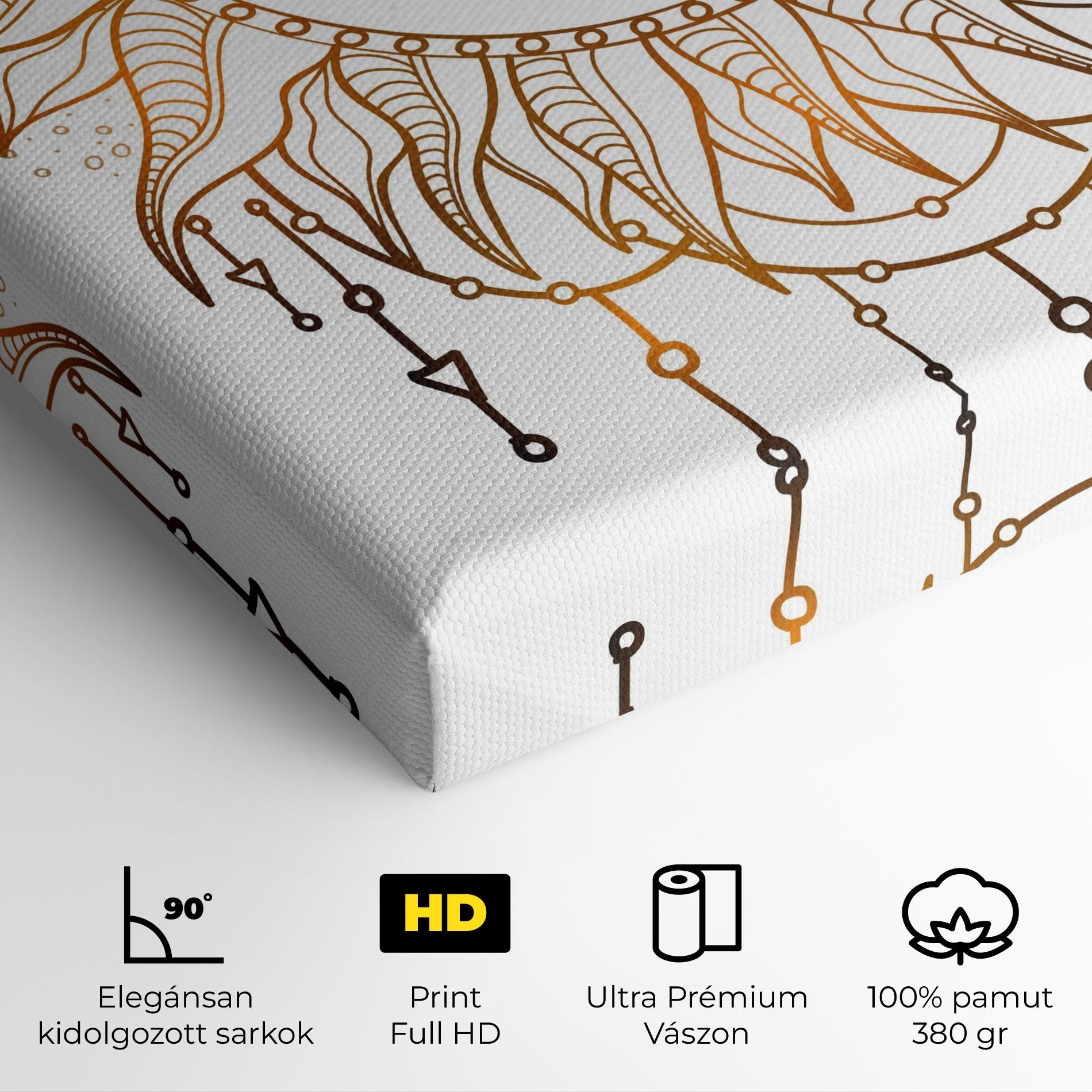 Vászonkép Gold Sun Face mockup 4