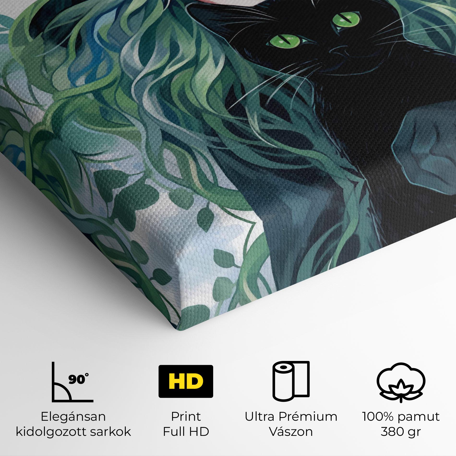 Vászonkép Magic Cat Witch mockup 4