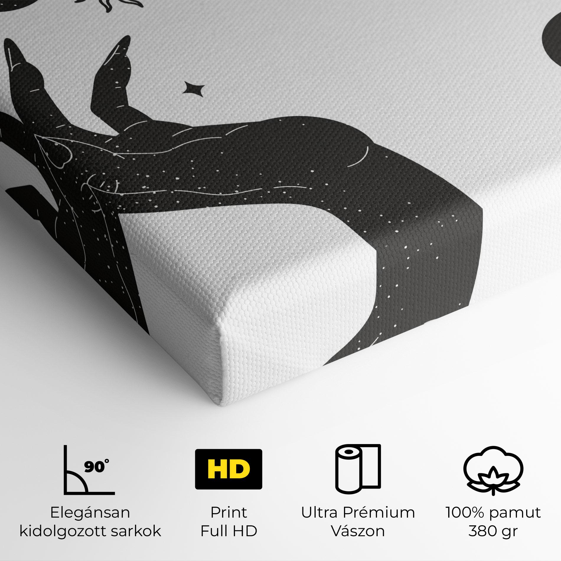 Vászonkép Magic Moon Hands mockup 4