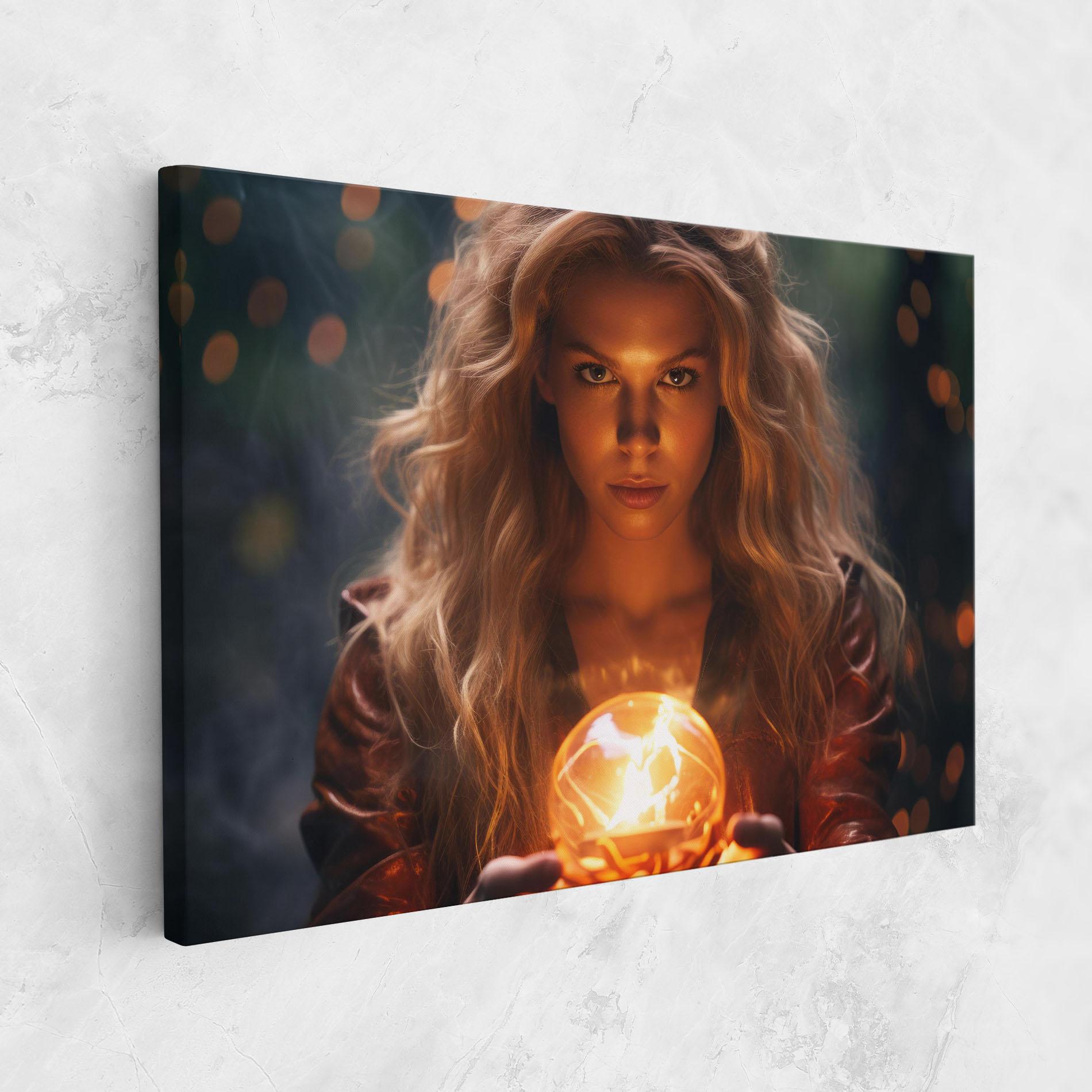Vászonkép Beautiful Woman Witch mockup 1