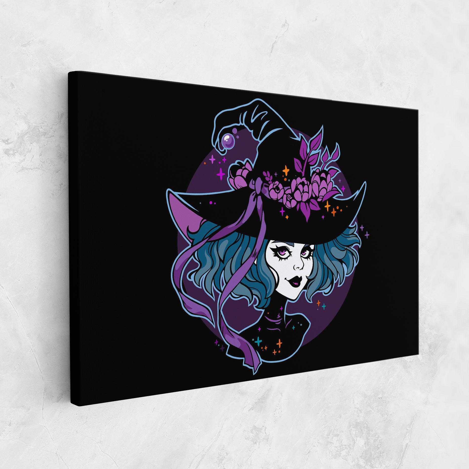 Vászonkép Cute Purple Witch mockup 1