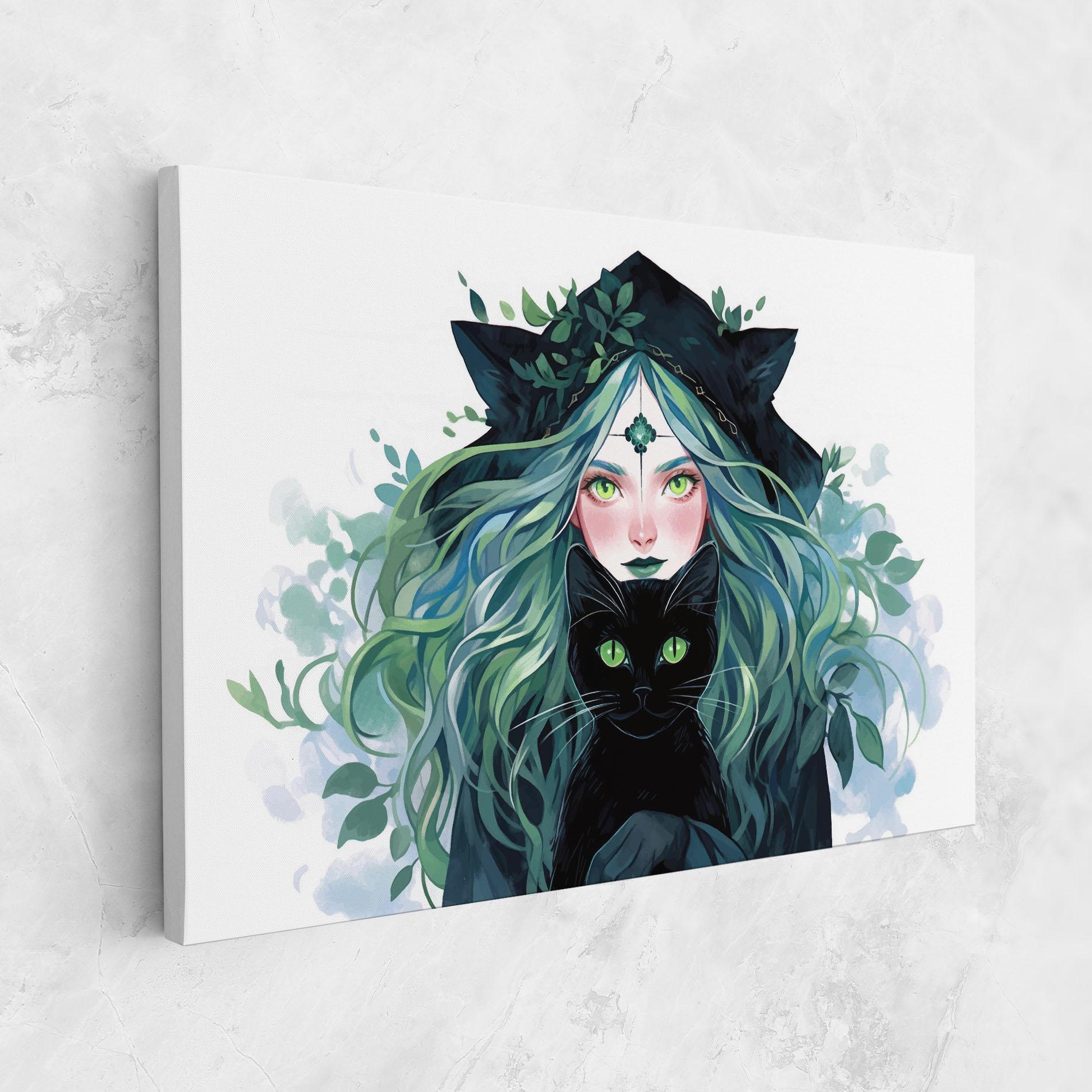 Vászonkép Magic Cat Witch mockup 1