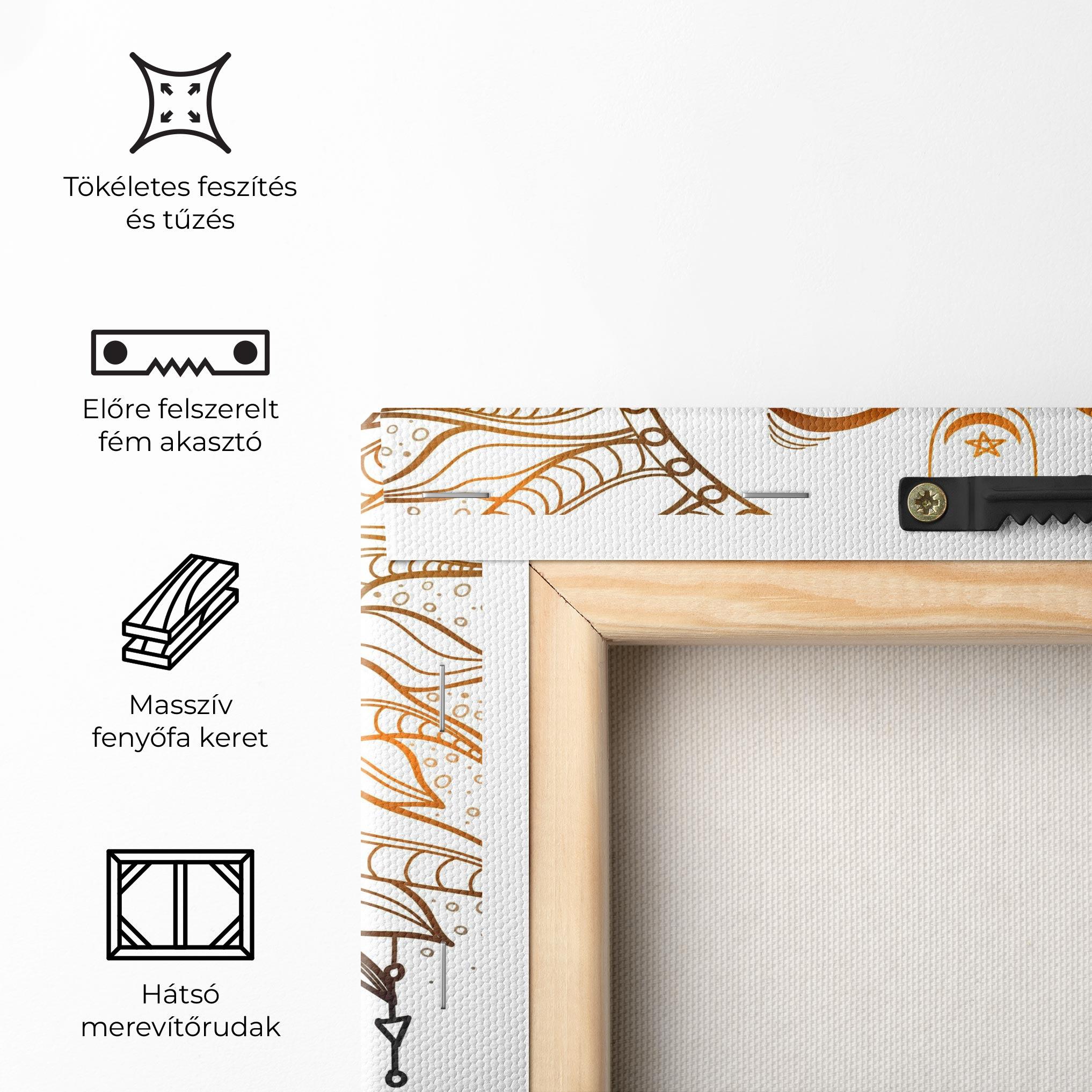 Vászonkép Gold Sun Face mockup 5