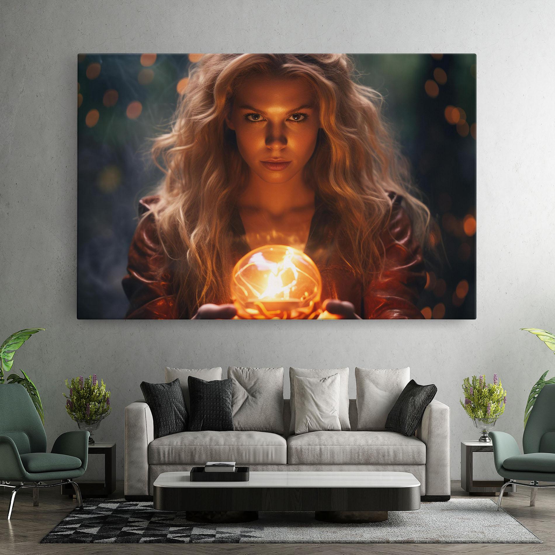 Vászonkép Beautiful Woman Witch mockup 7