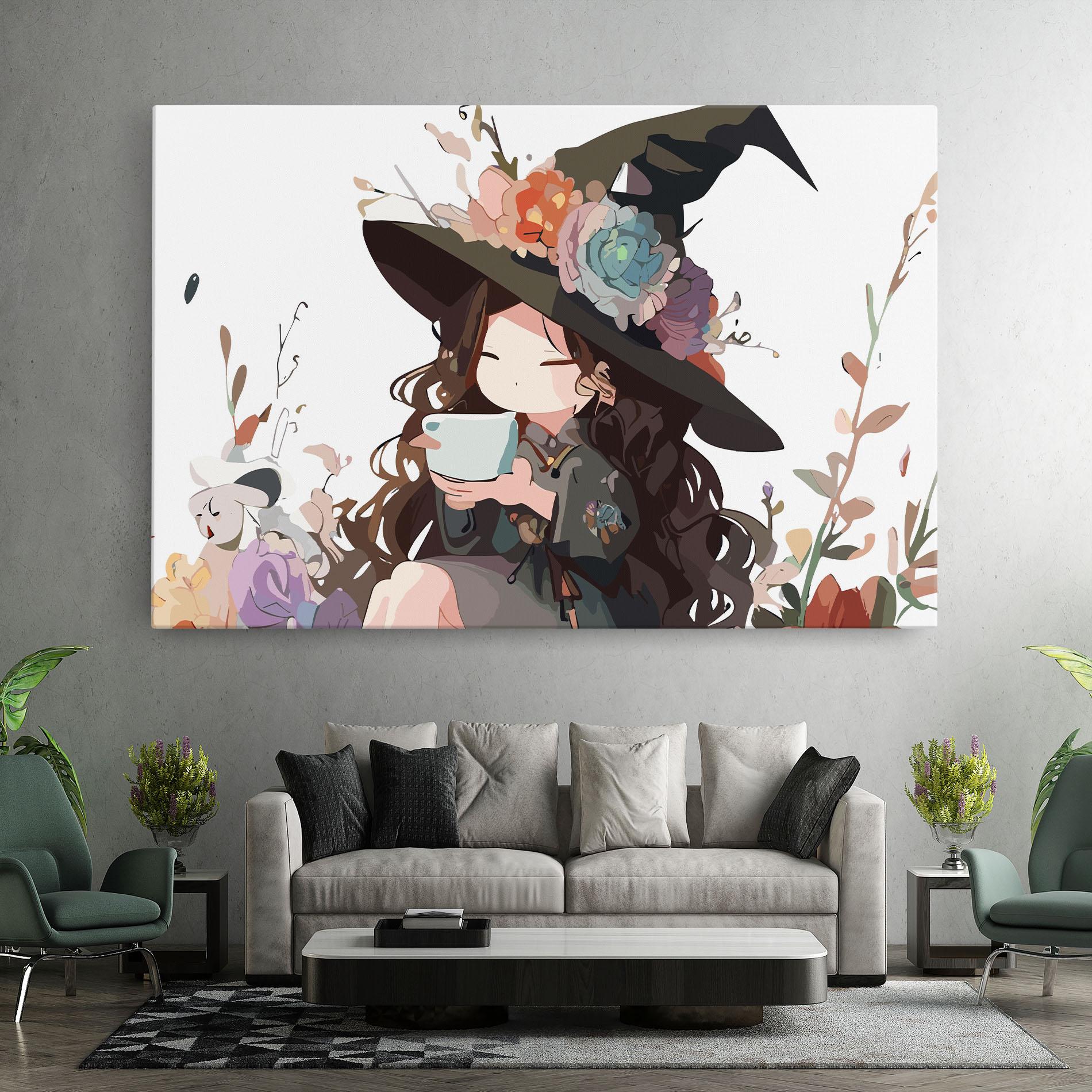 Vászonkép Cute Witch mockup 7