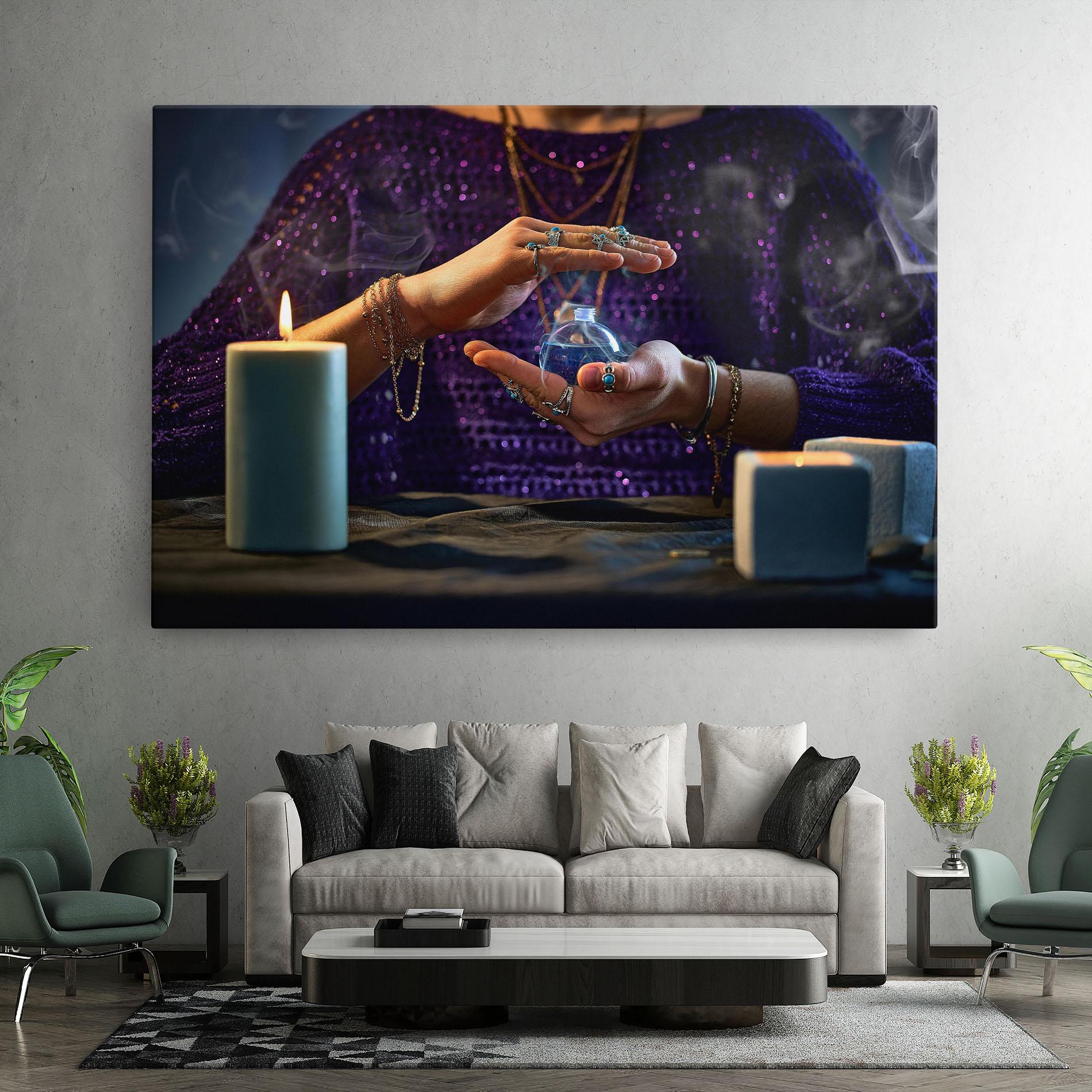 Vászonkép Witch Magic Smoke mockup 7