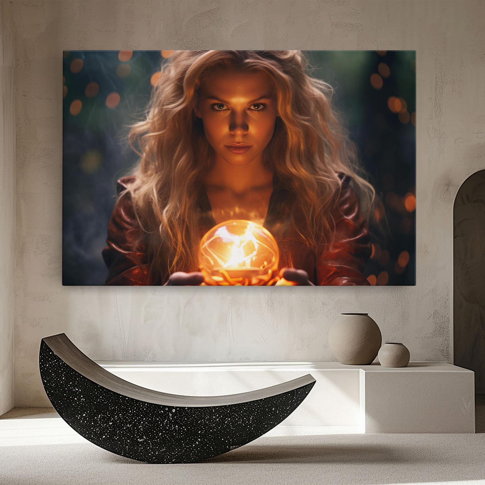 Vászonkép Beautiful Woman Witch mockup 8