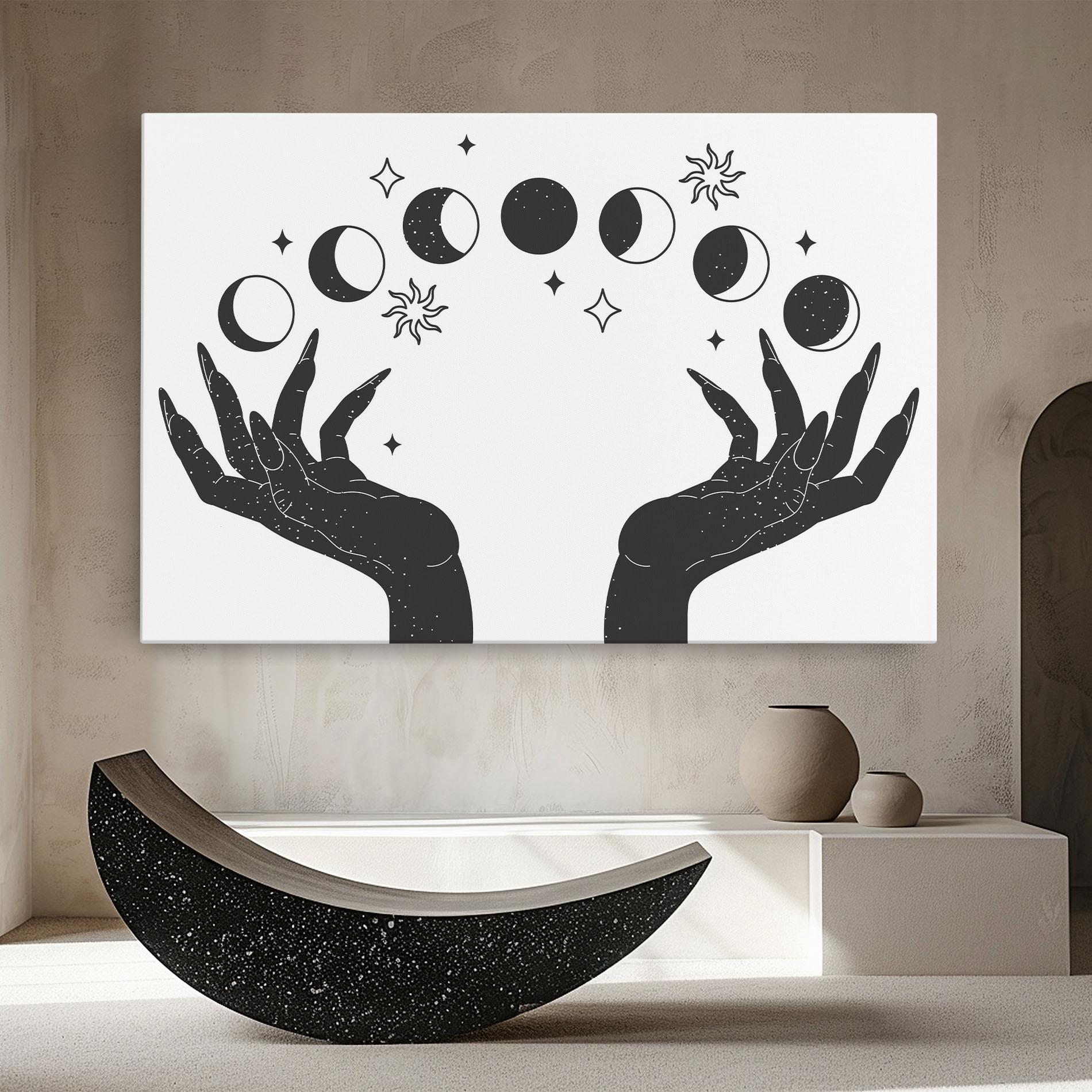 Vászonkép Magic Moon Hands mockup 8