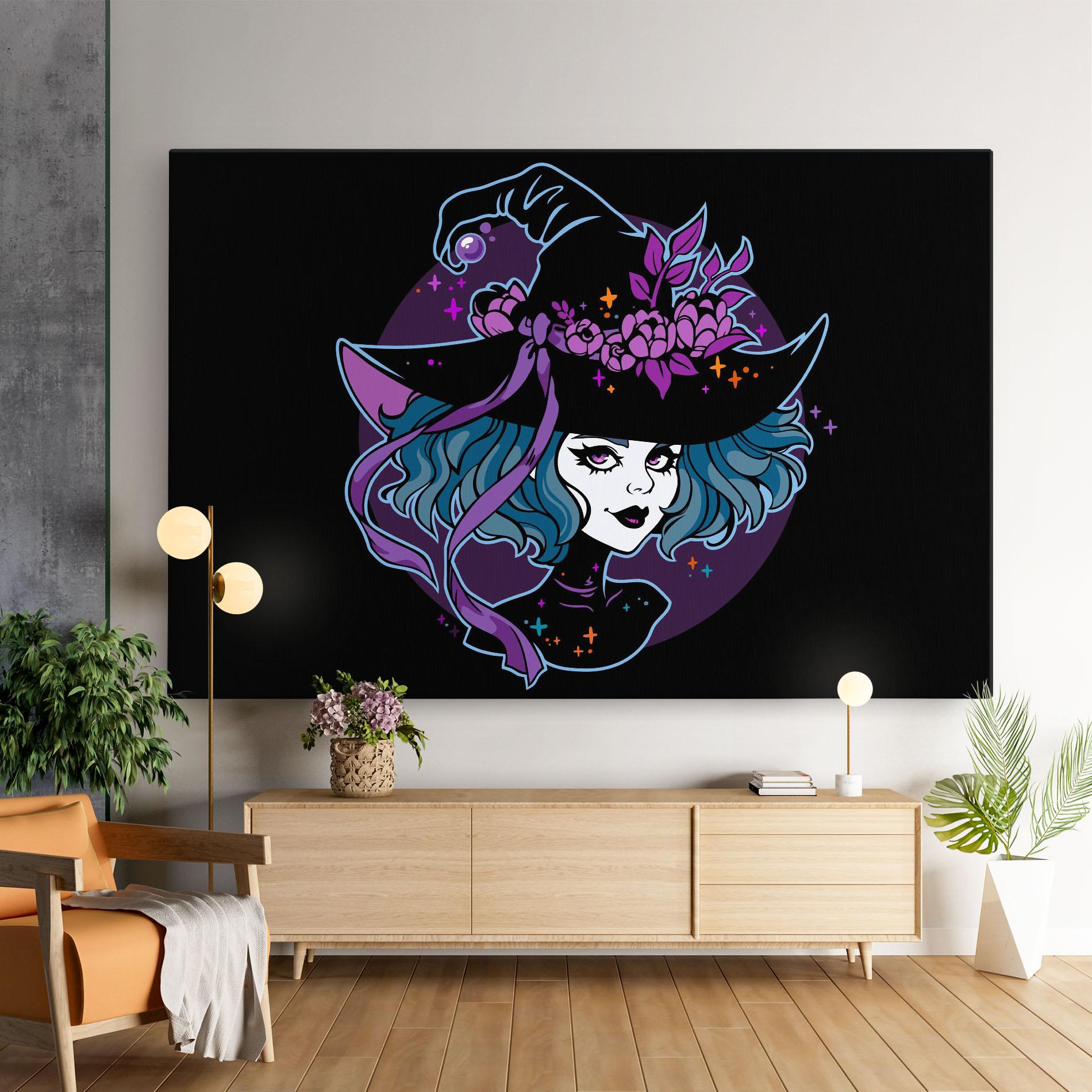 Vászonkép Cute Purple Witch mockup 9