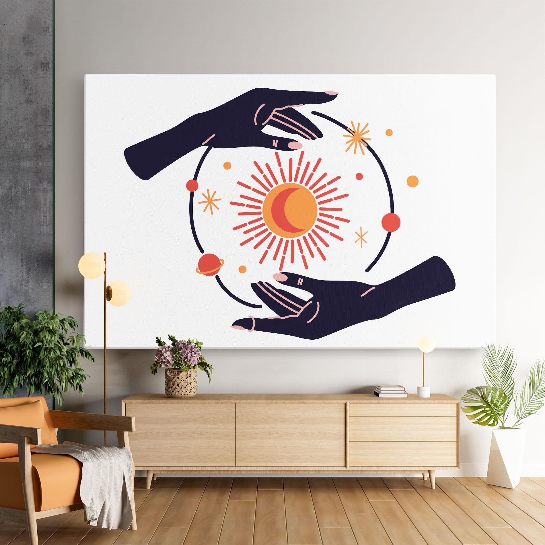 Vászonkép Purple Magic Hands mockup 9