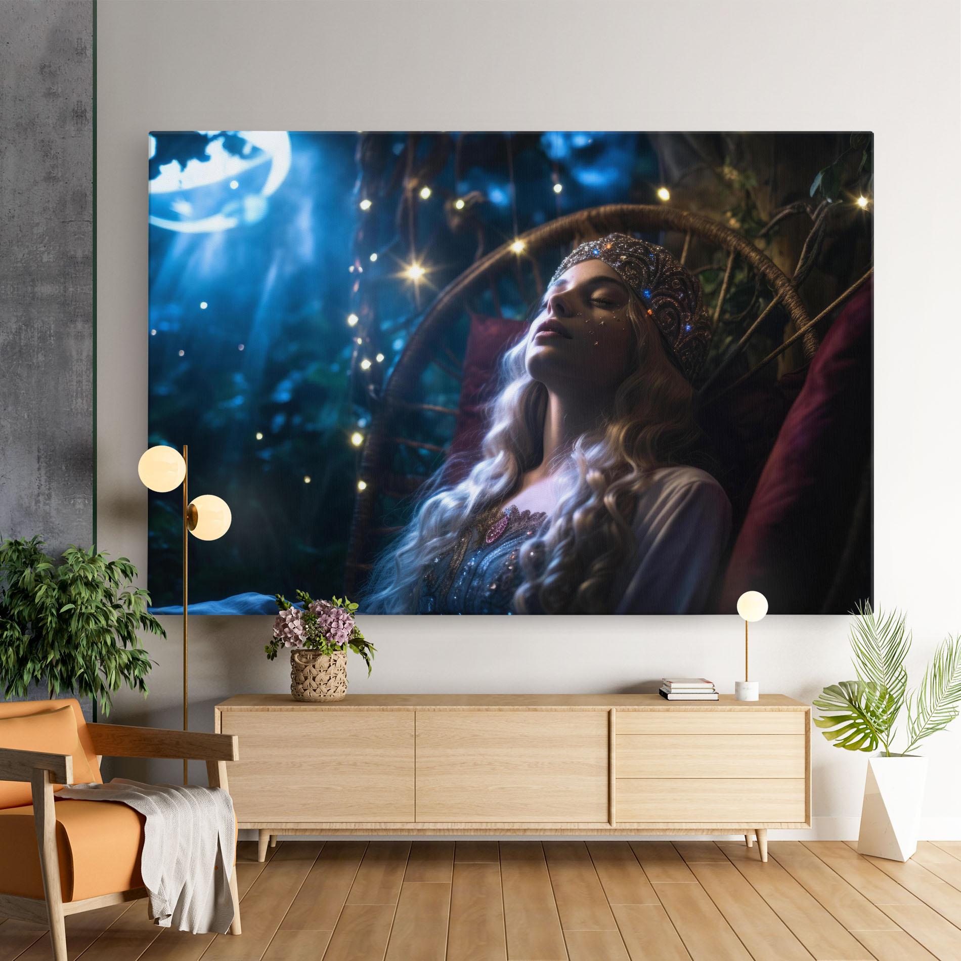 Vászonkép Witch Sleeping mockup 9