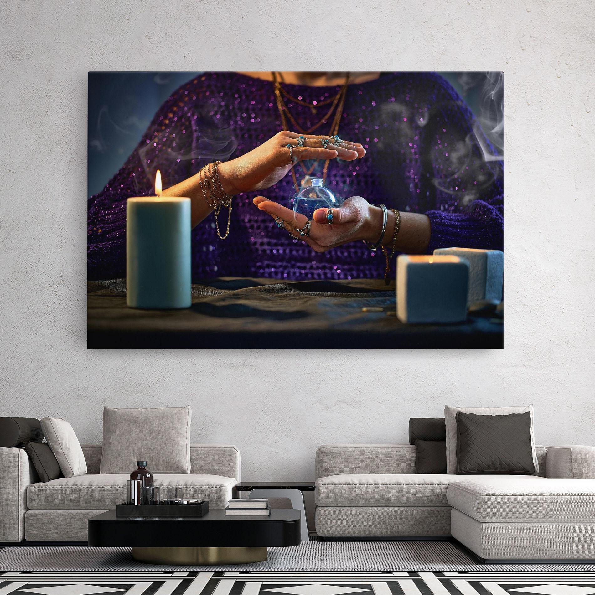 Vászonkép Witch Magic Smoke mockup 2