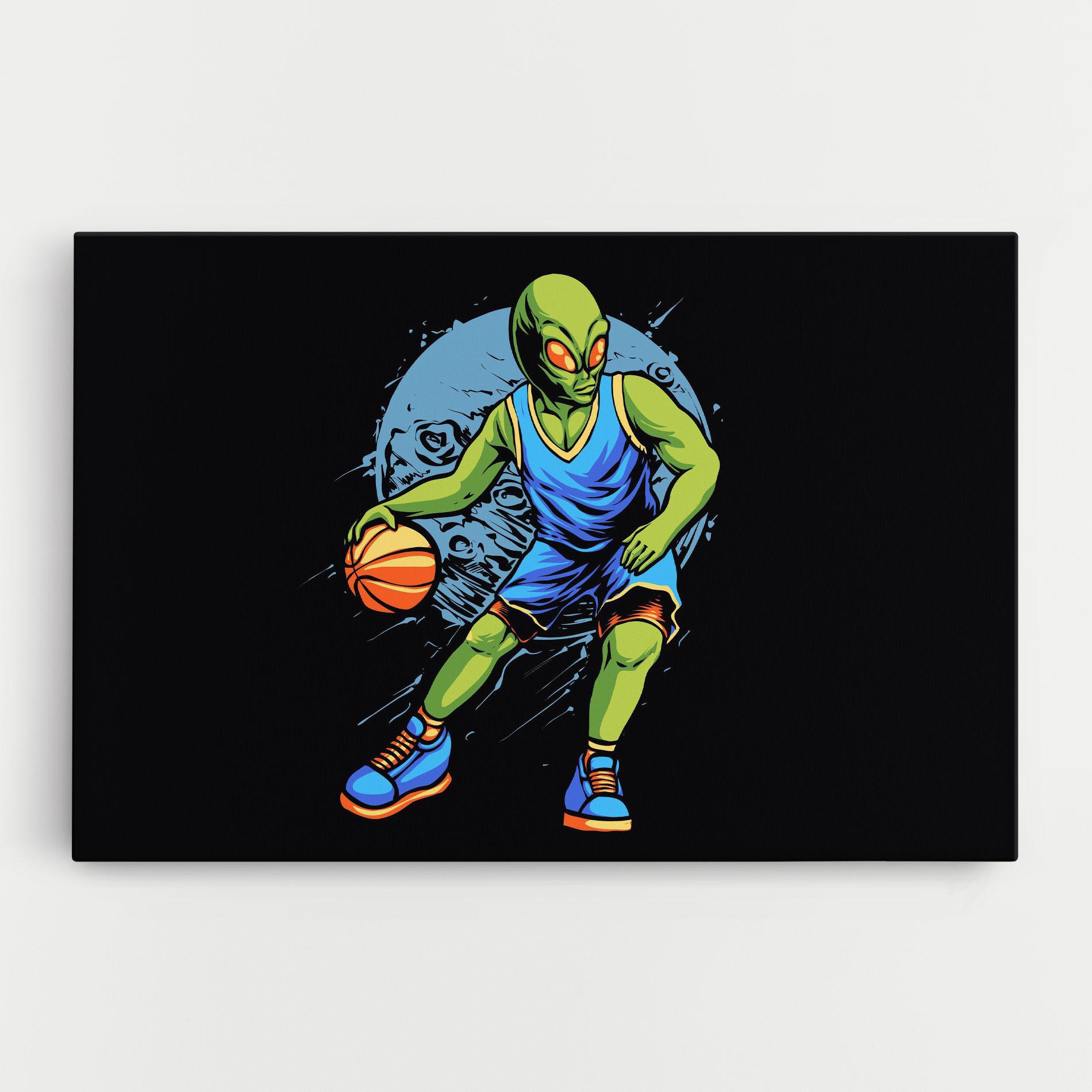 Vászonkép Alien Basketball mockup 0