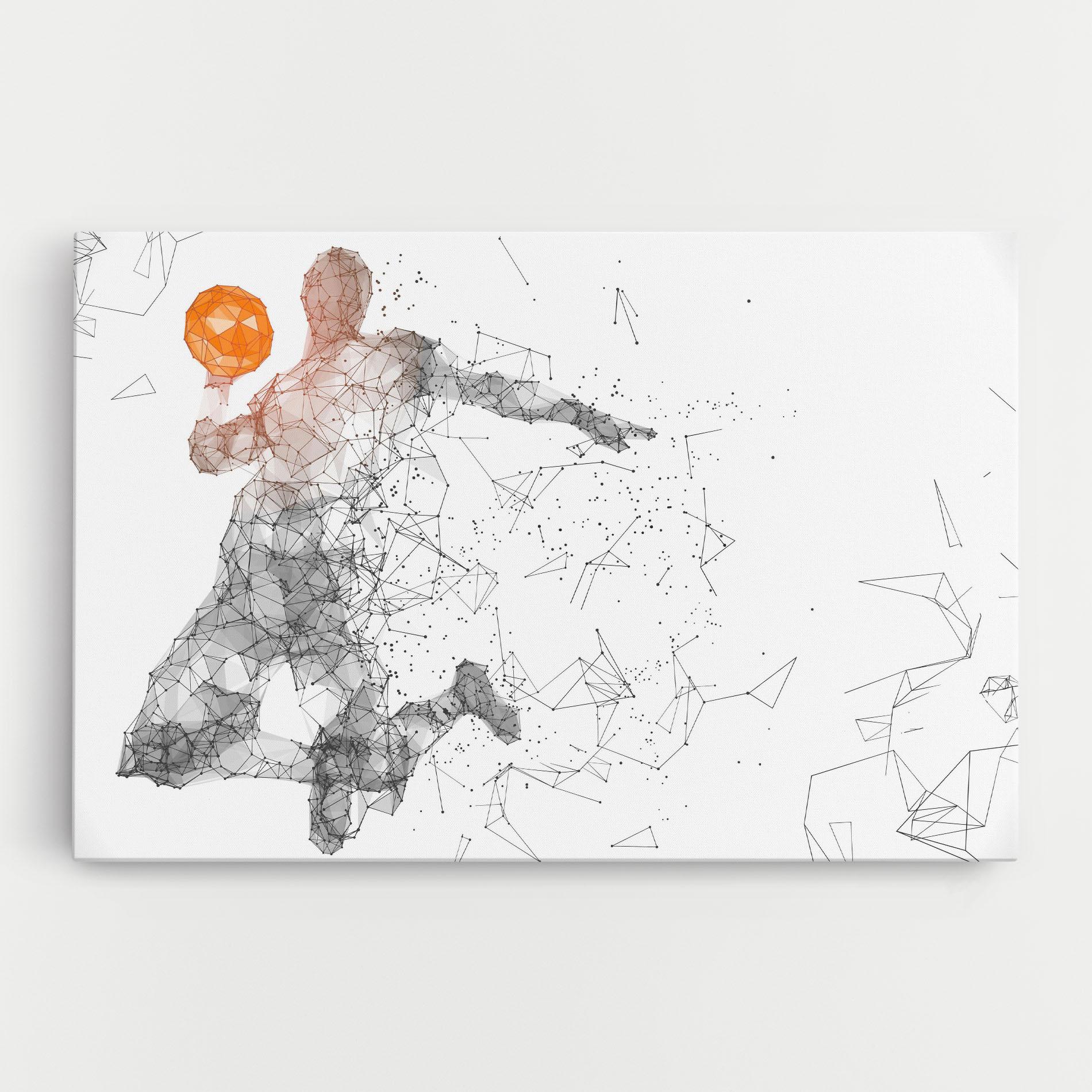Vászonkép Orange Line Basket mockup 0