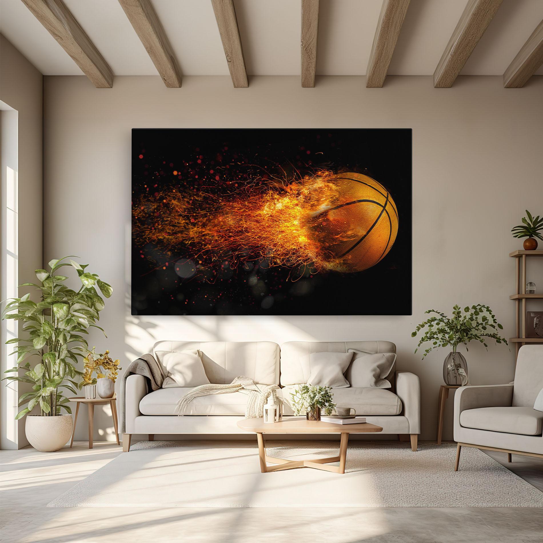 Vászonkép Basket Ball Flame mockup 6