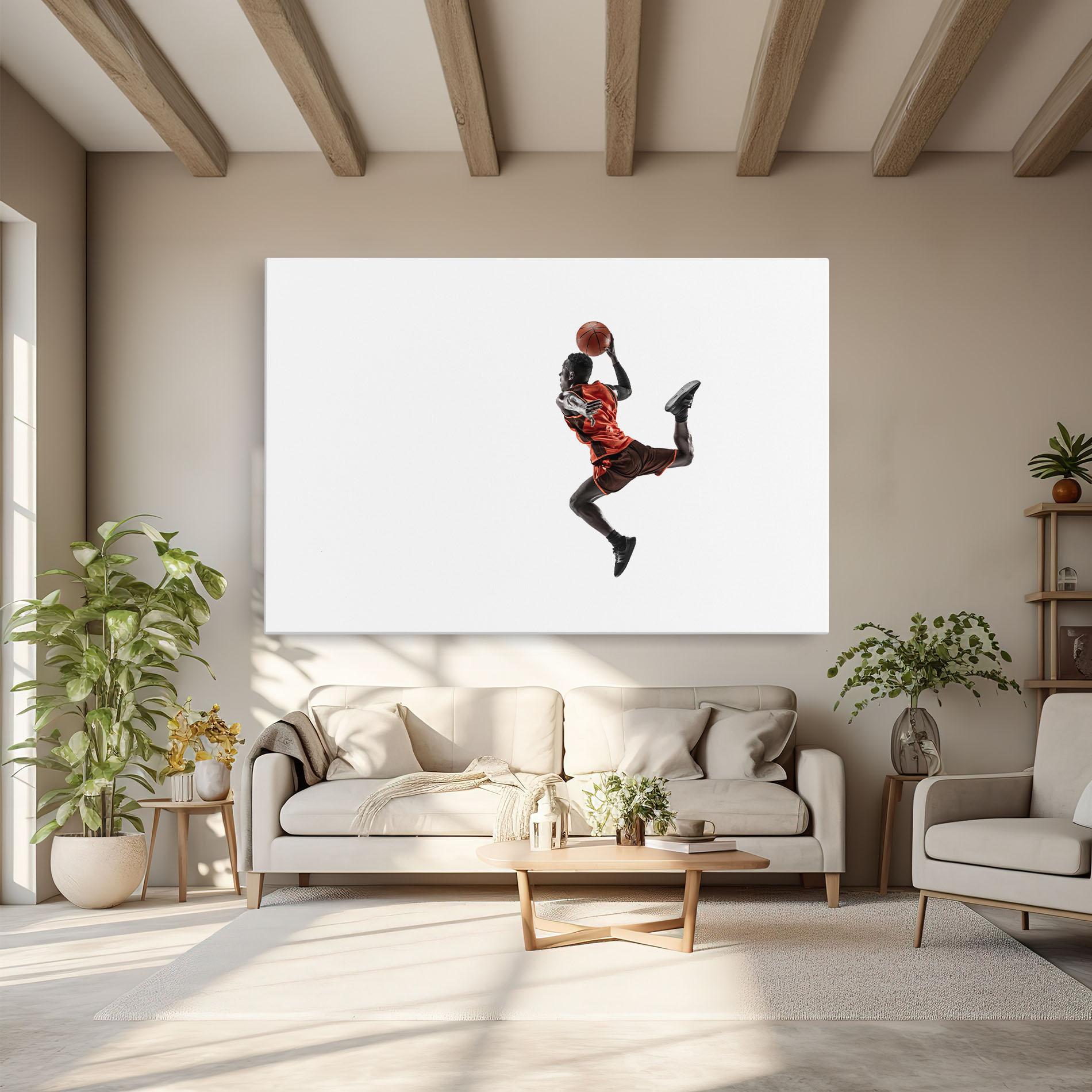 Vászonkép Basketball Player Flying mockup 6