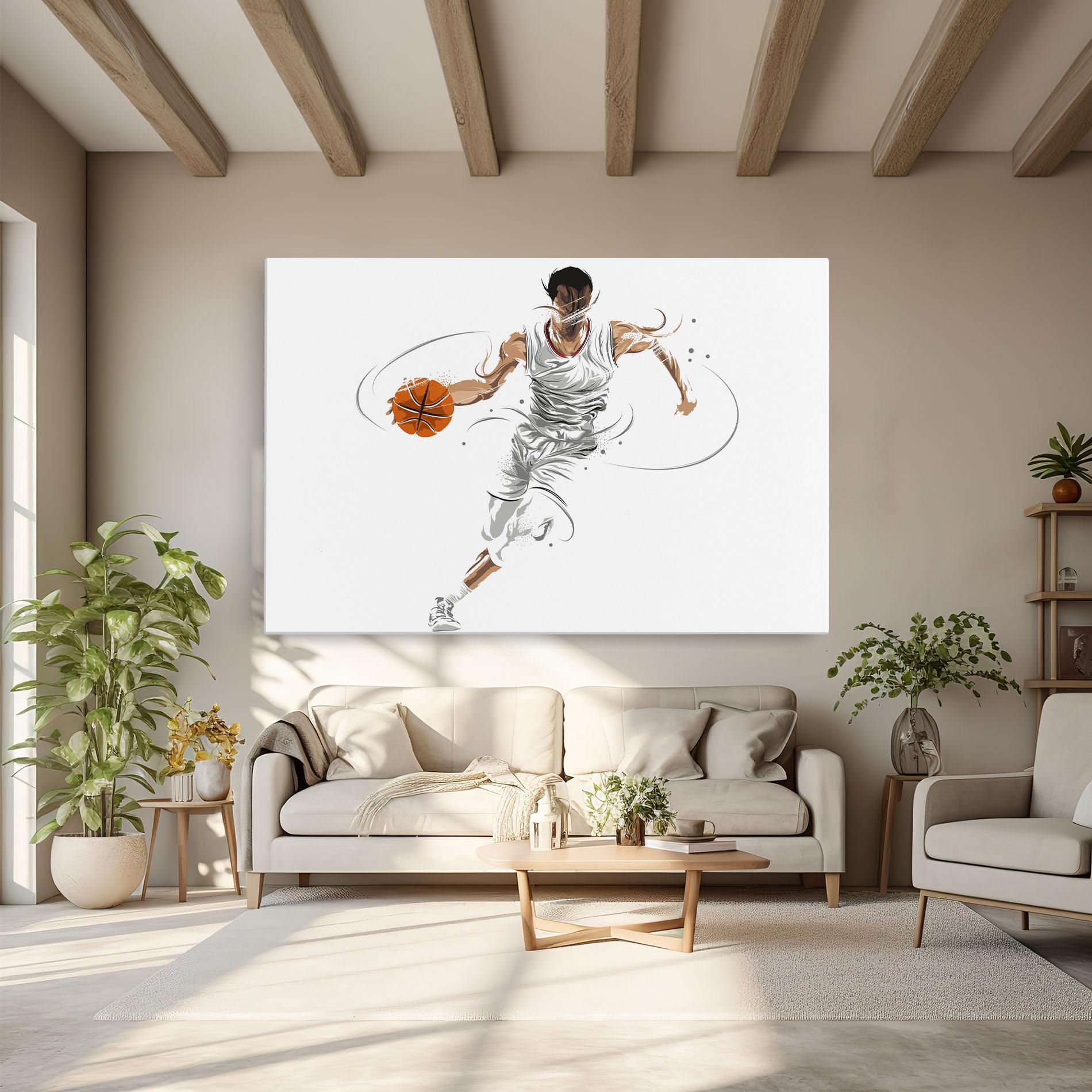 Vászonkép Dribbling Basketbal mockup 6