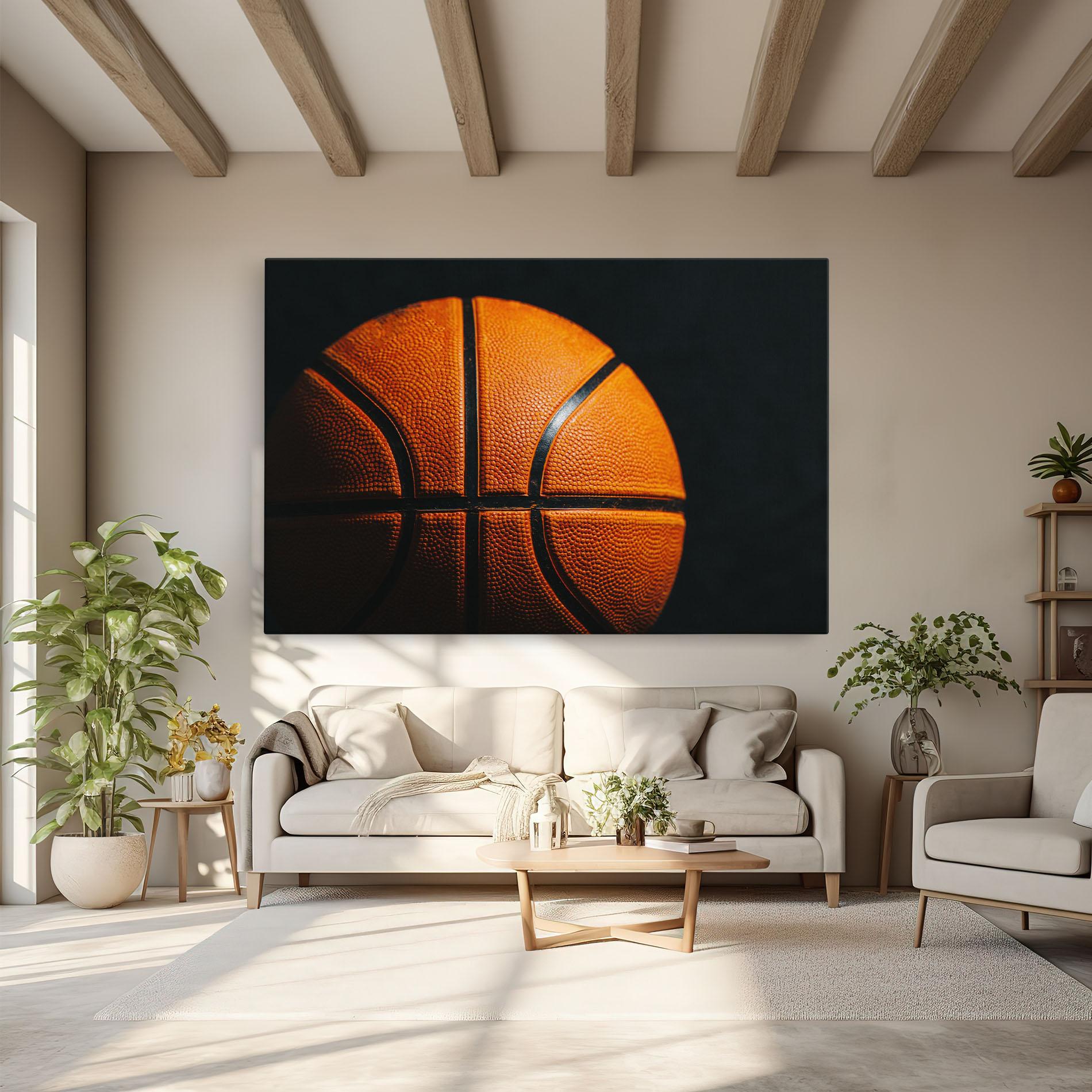 Vászonkép Orange Basketball mockup 6