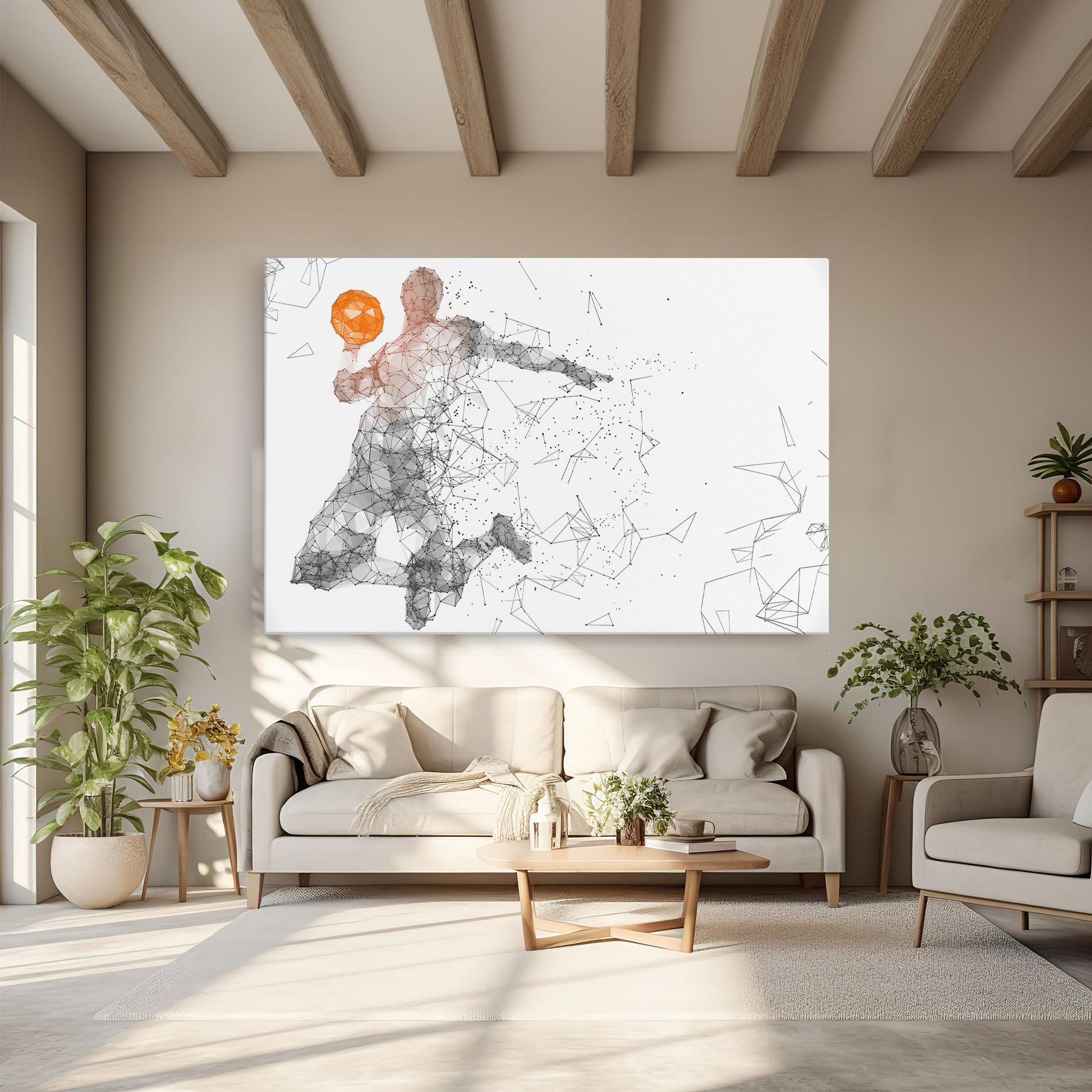 Vászonkép Orange Line Basket mockup 6