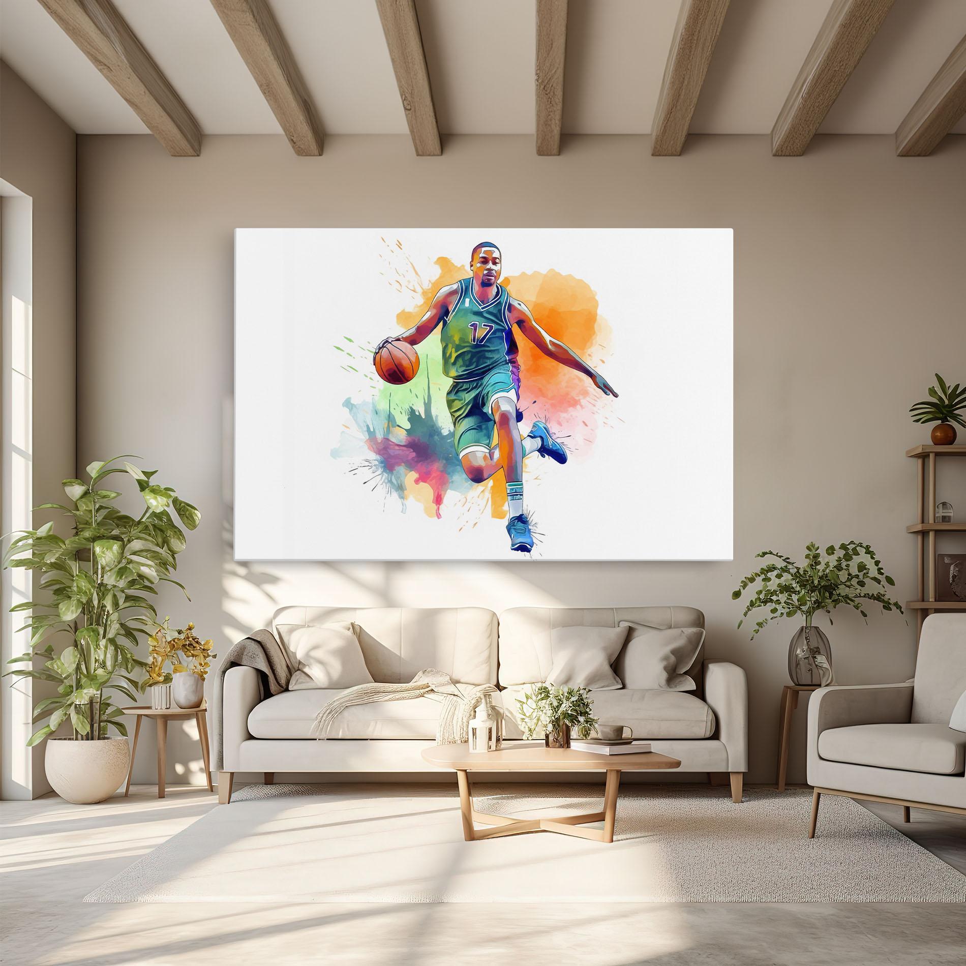 Vászonkép Playing Basket mockup 6