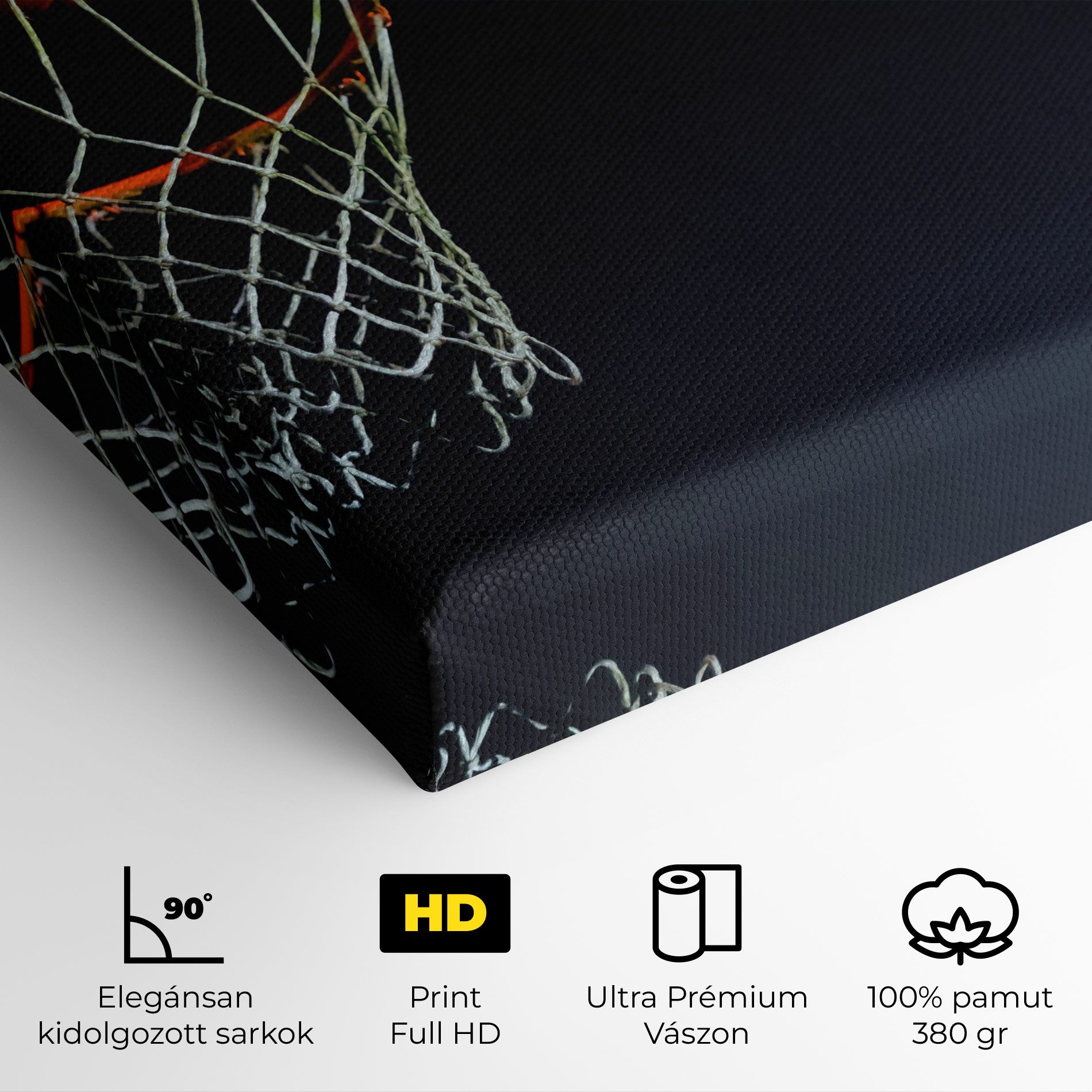 Basketball Hoop On Black mockup 4