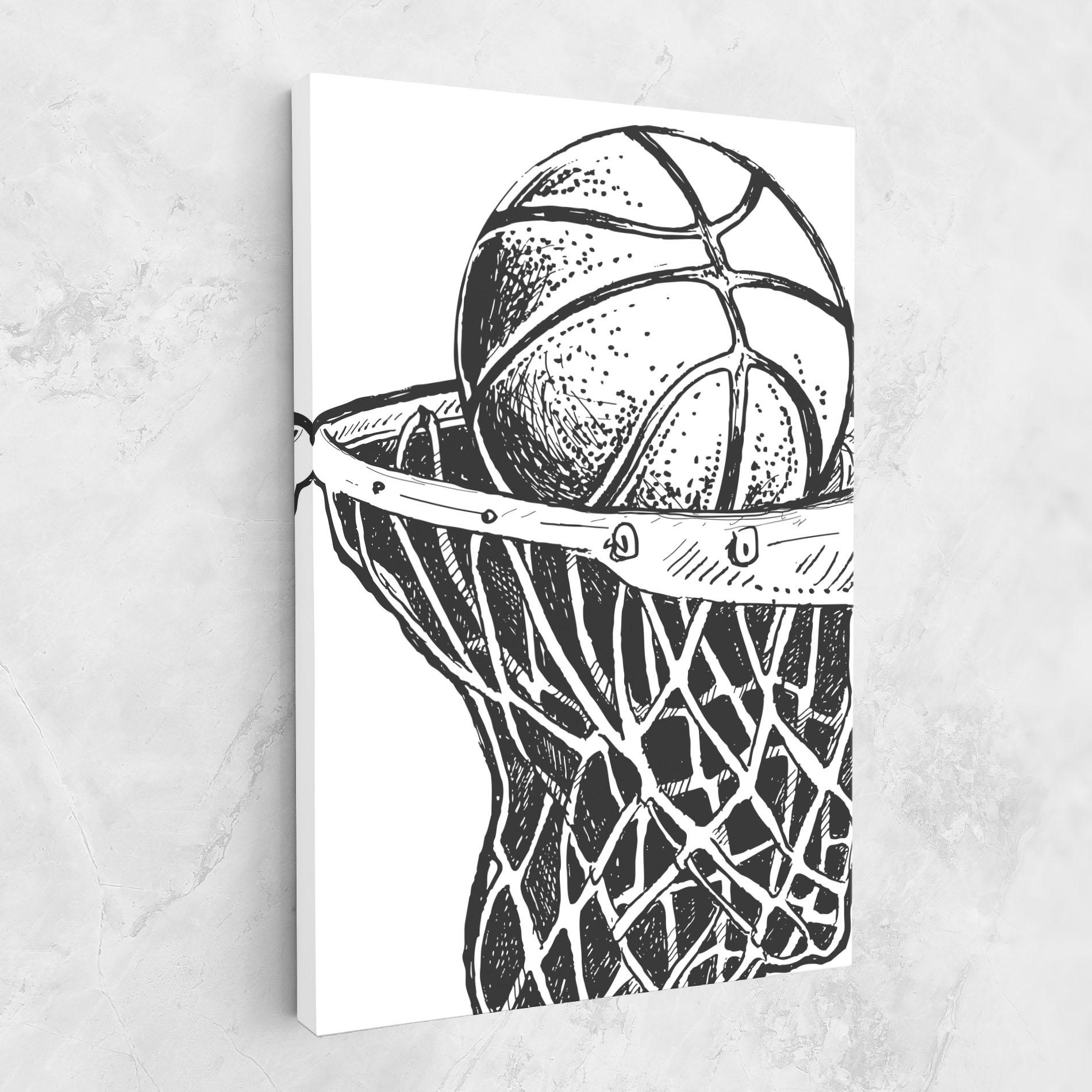 Vászonkép Basketball Grey Hoop mockup 1