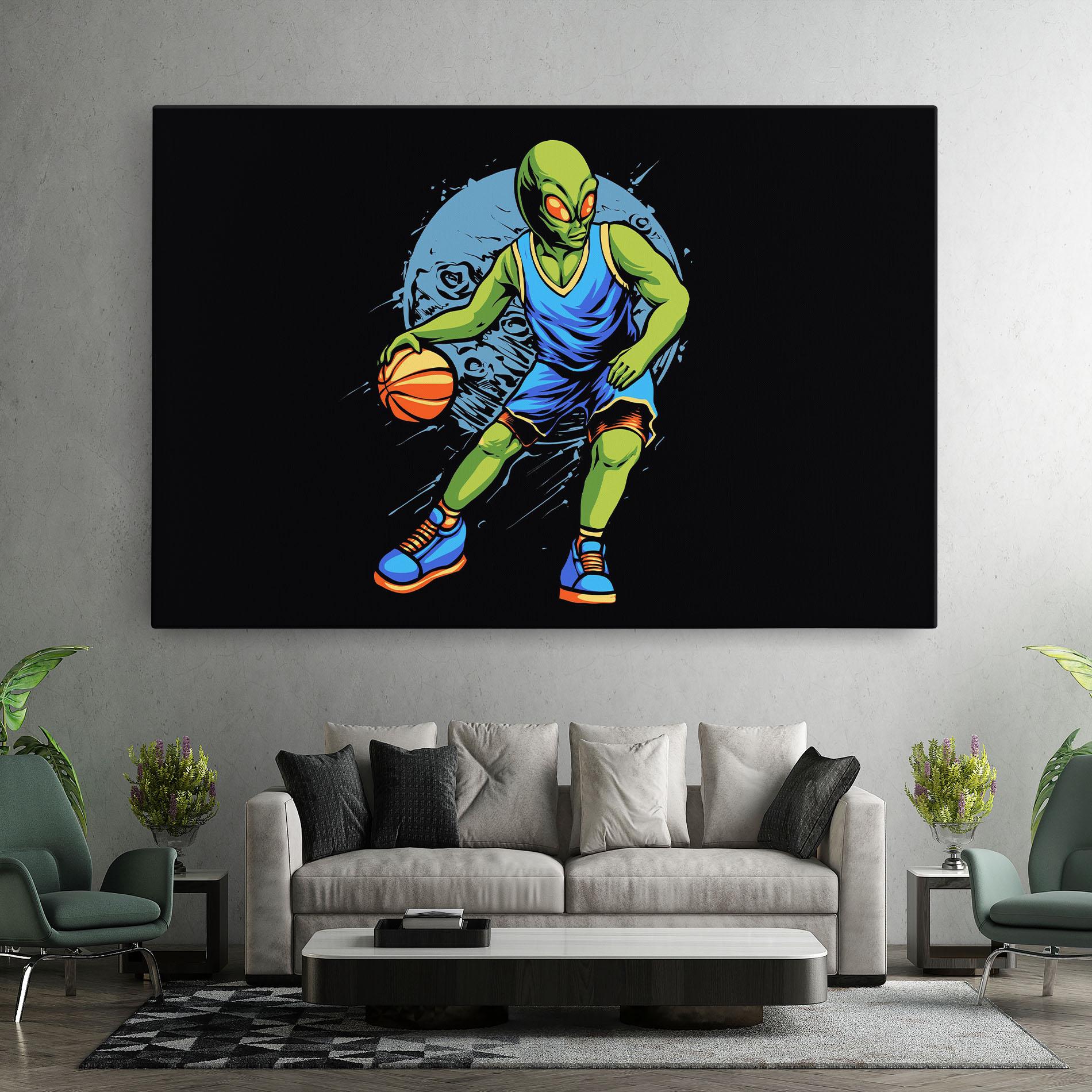 Vászonkép Alien Basketball mockup 7