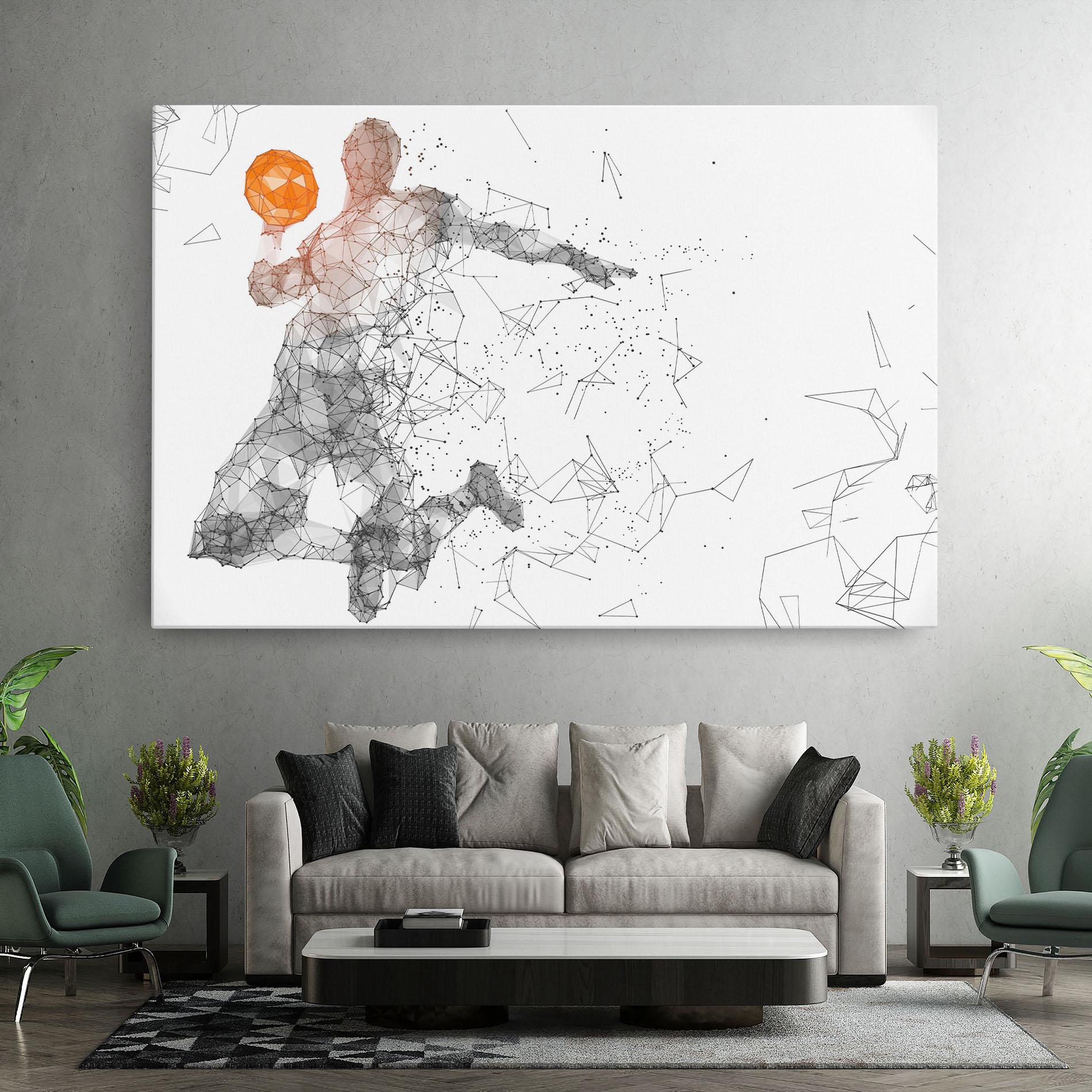 Vászonkép Orange Line Basket mockup 7