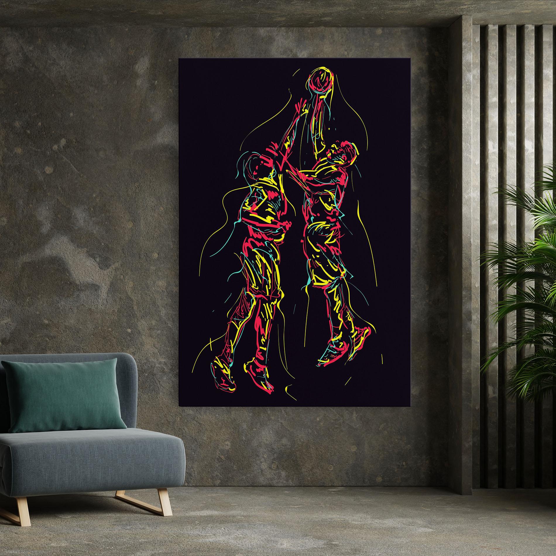 Vászonkép Basket Line Jump mockup 7