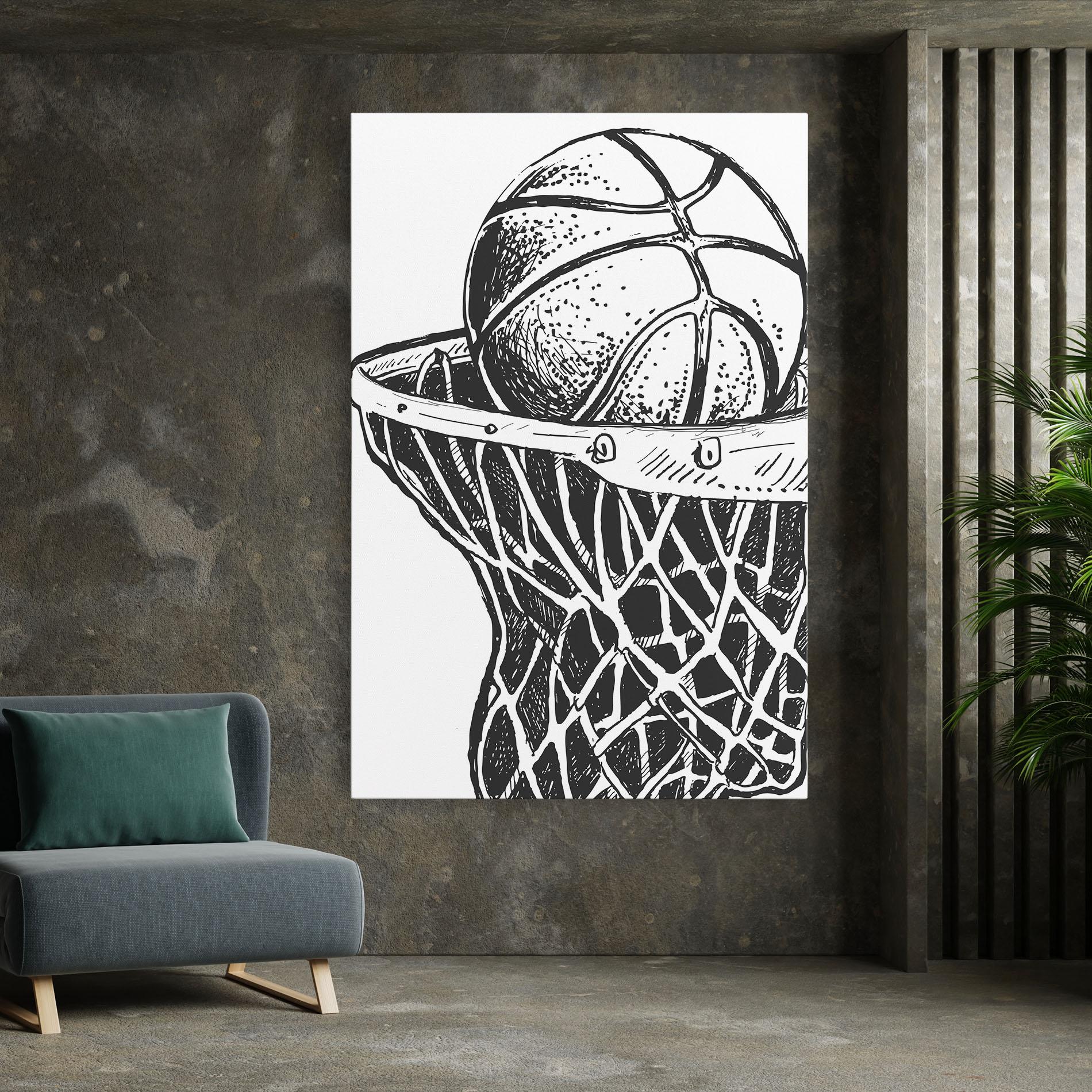 Vászonkép Basketball Grey Hoop mockup 7