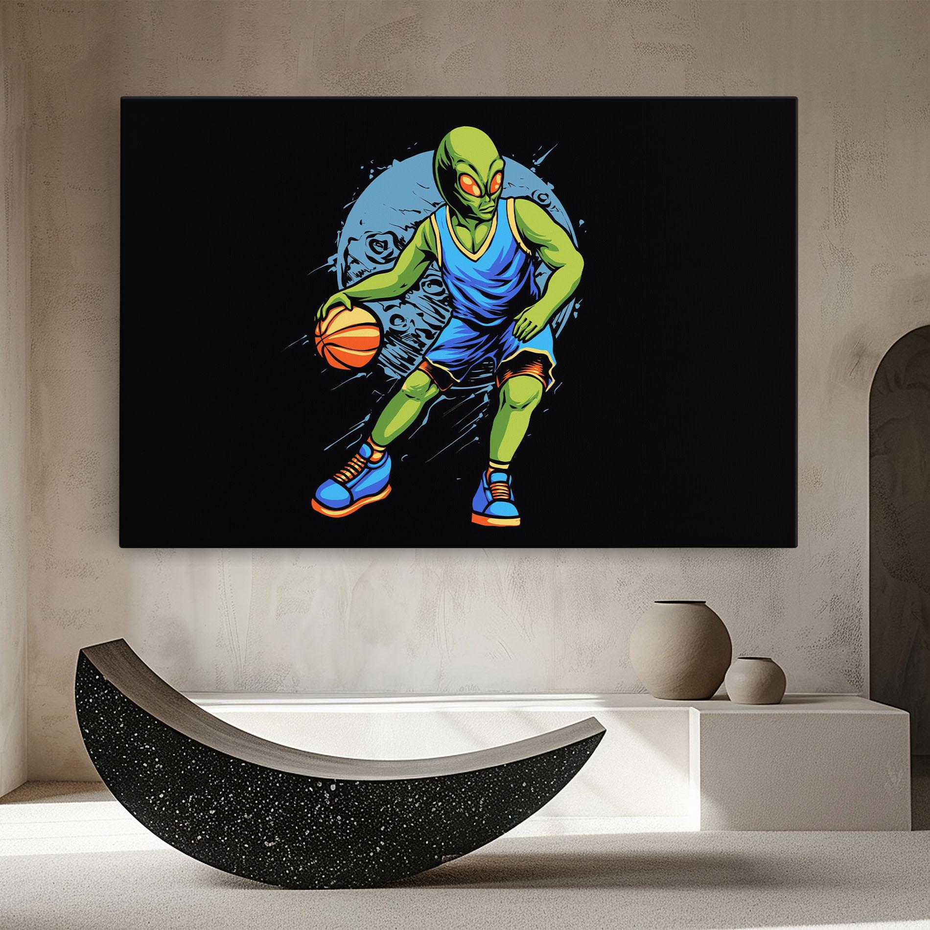 Vászonkép Alien Basketball mockup 8