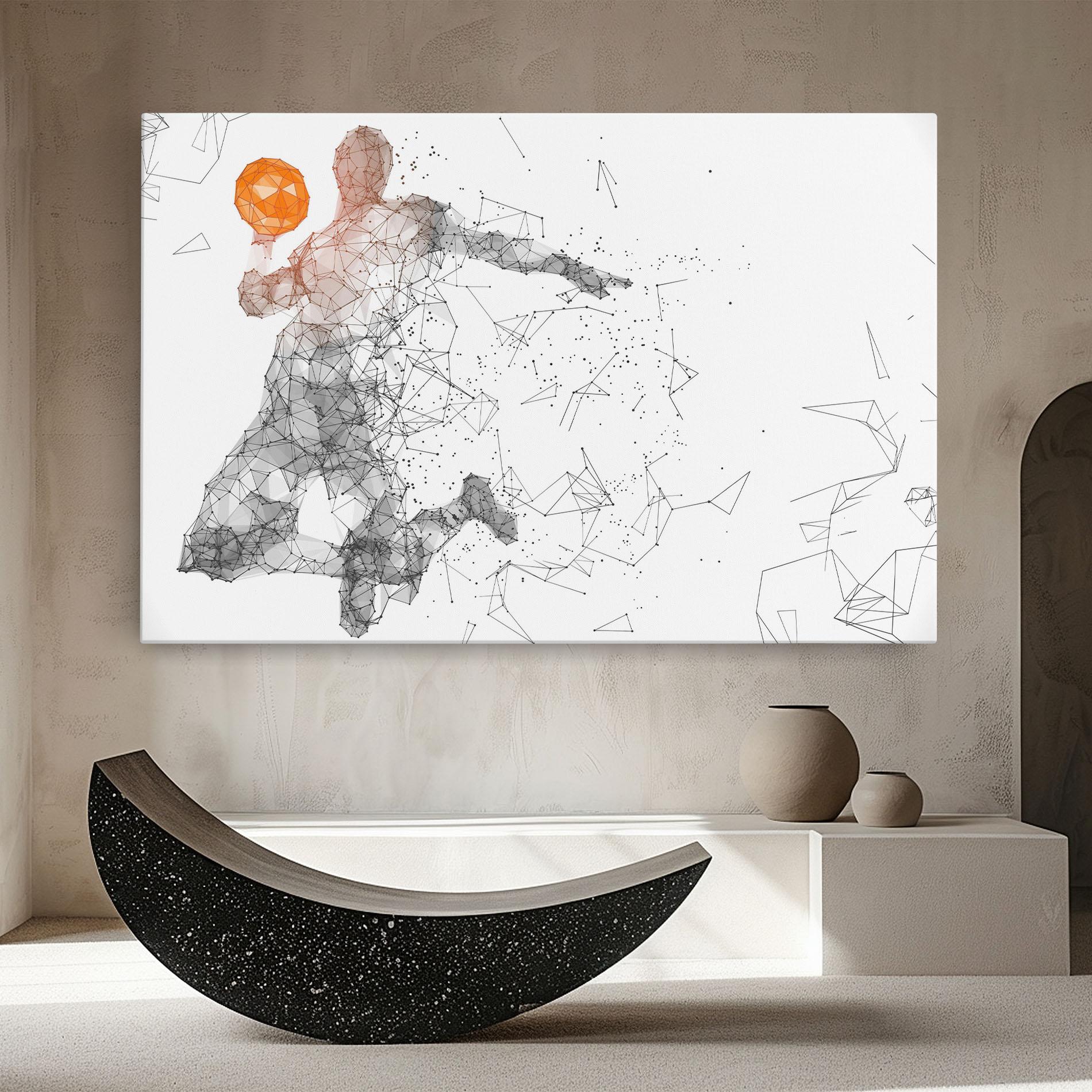 Vászonkép Orange Line Basket mockup 8