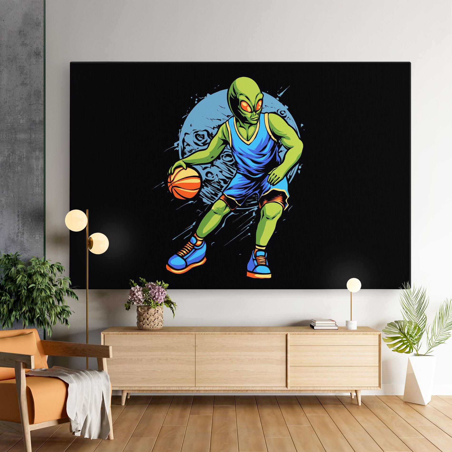 Vászonkép Alien Basketball mockup 9