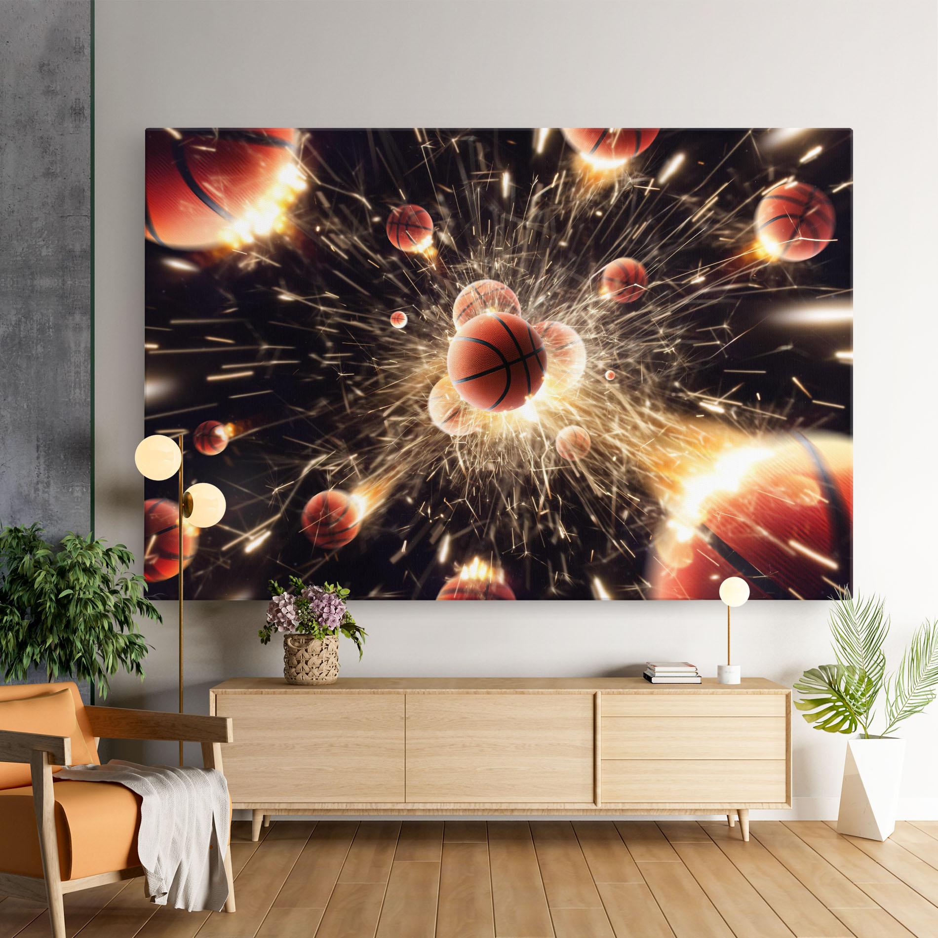 Vászonkép Basketball Explosion mockup 9