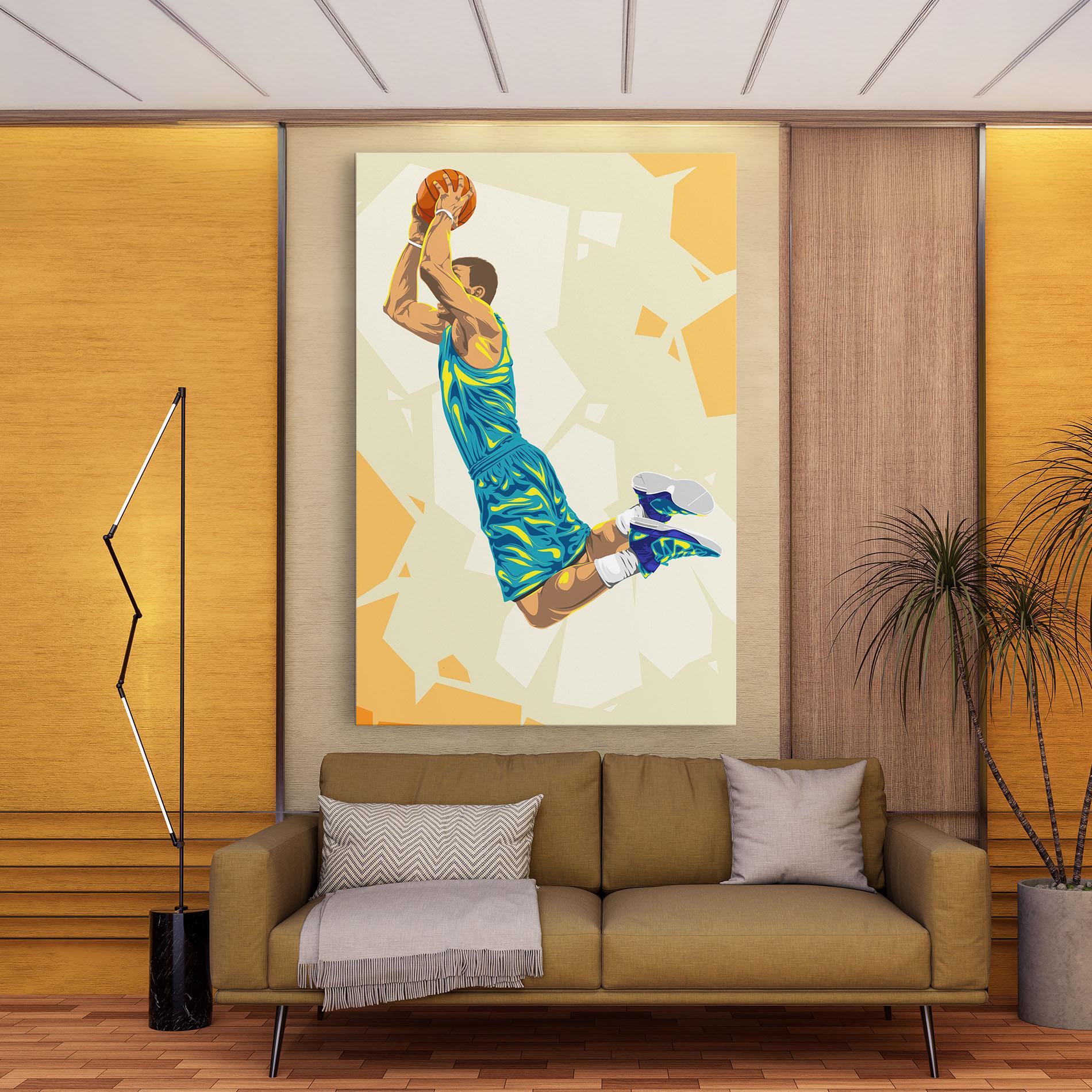 Vászonkép Basketball Dunk Pose mockup 9